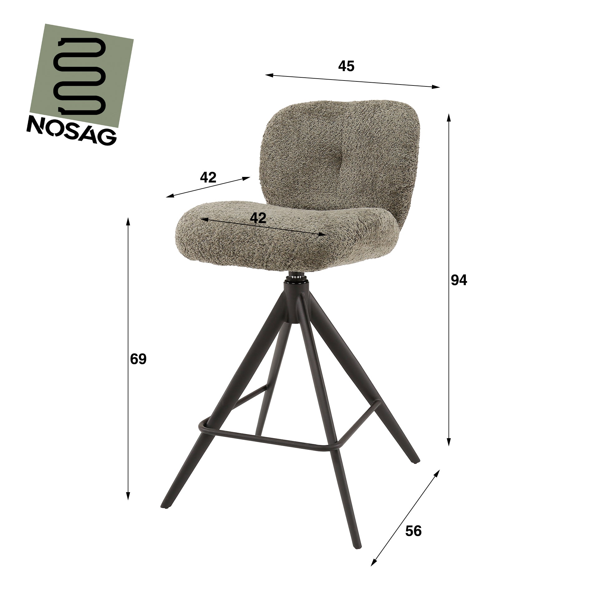 Stuhl – Alva Design – Boucle taupe
