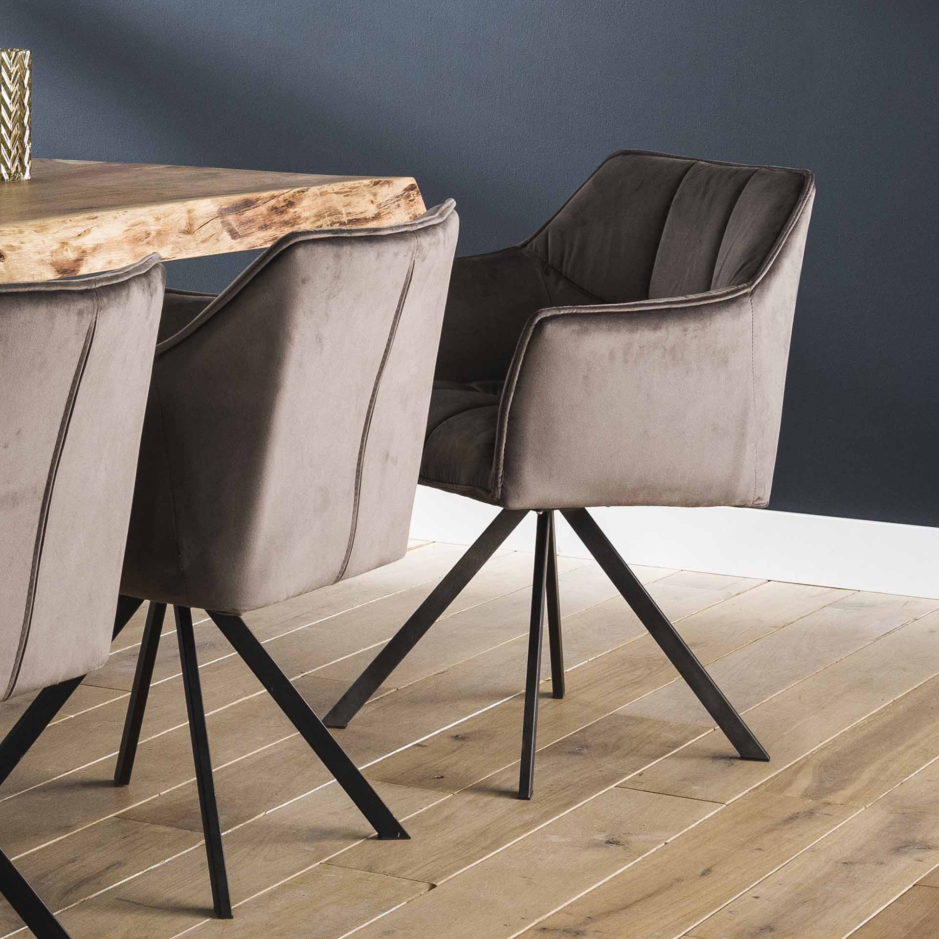 Stuhl – Aureo Prime – Anthrazit velvet