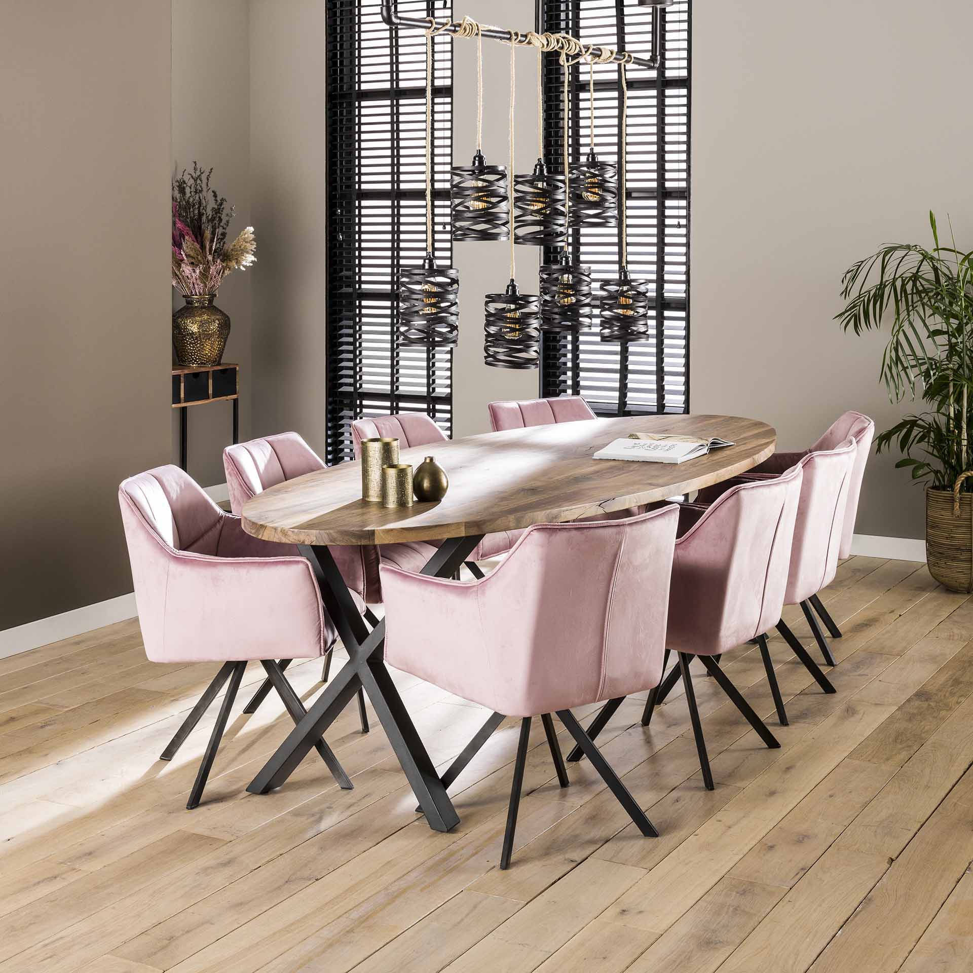 Stuhl – Aureo Prime – Rosa velvet