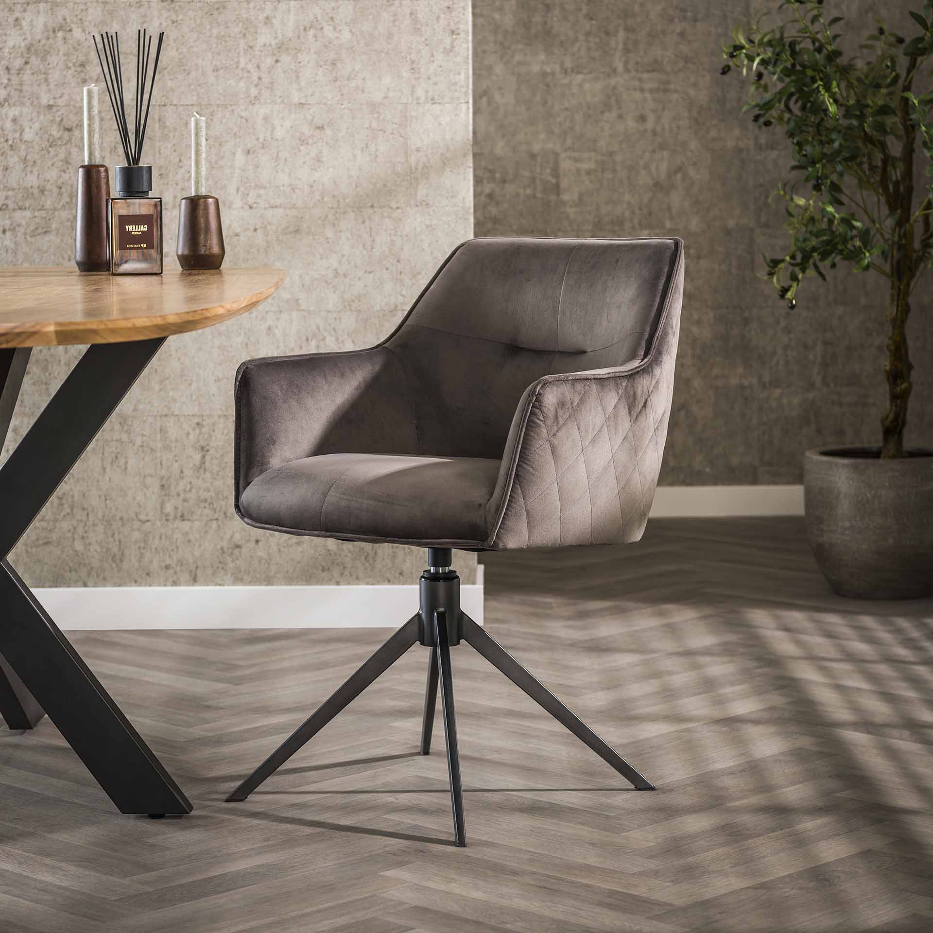 Stuhl – Avento Noir – Anthrazit velvet