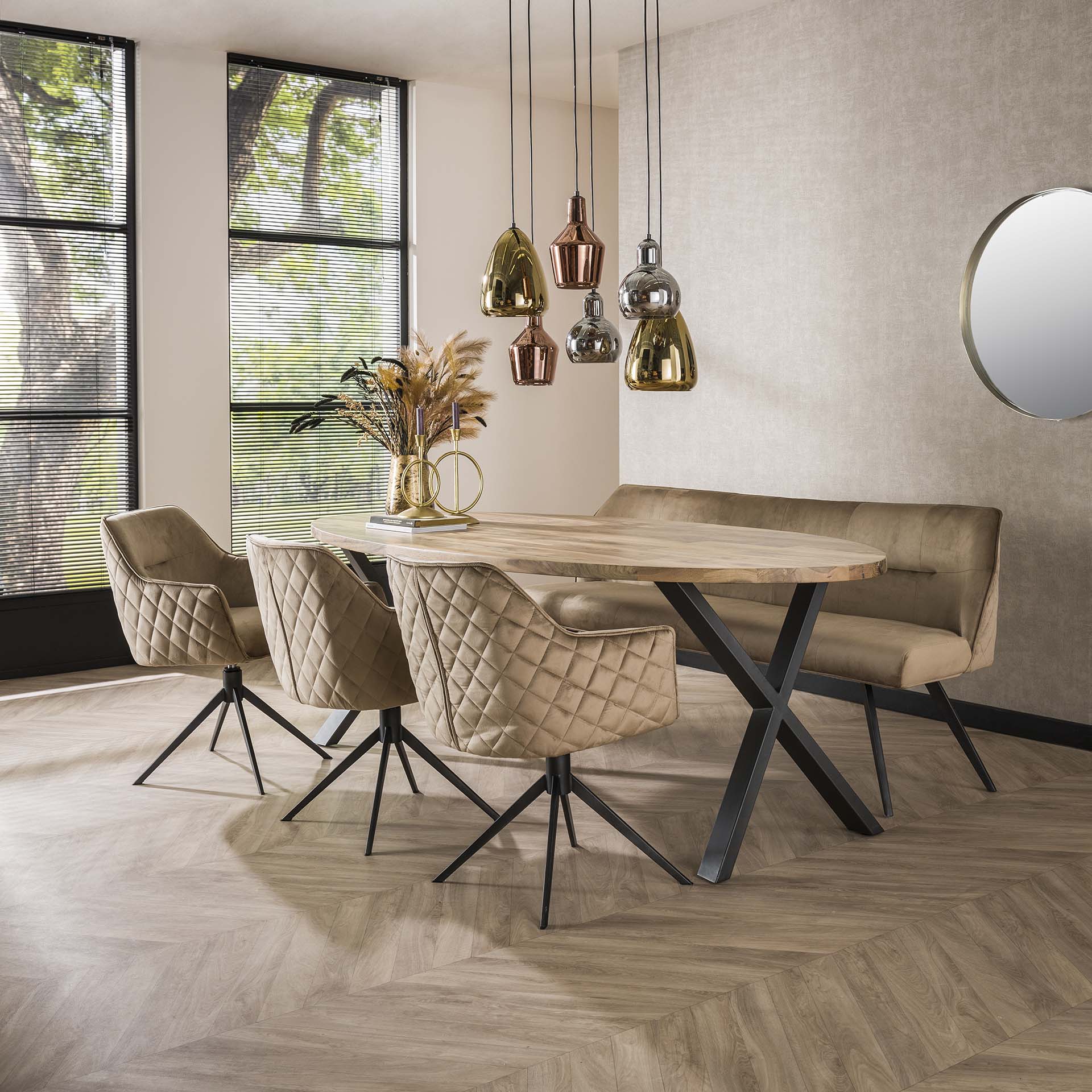 Bank – Vivo Loft – Champagner velvet