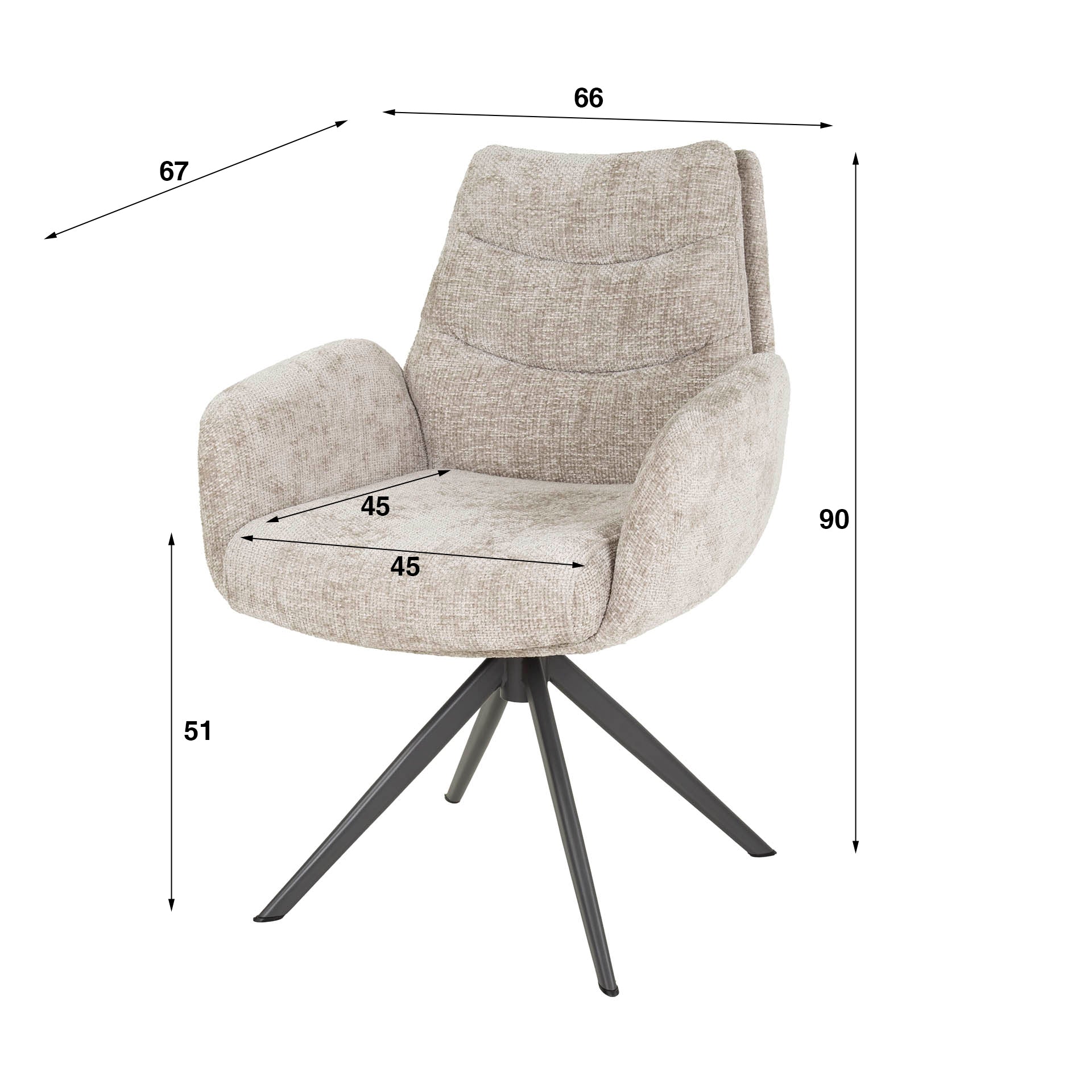 Stuhl – Avento Prime – Rich sandfarben