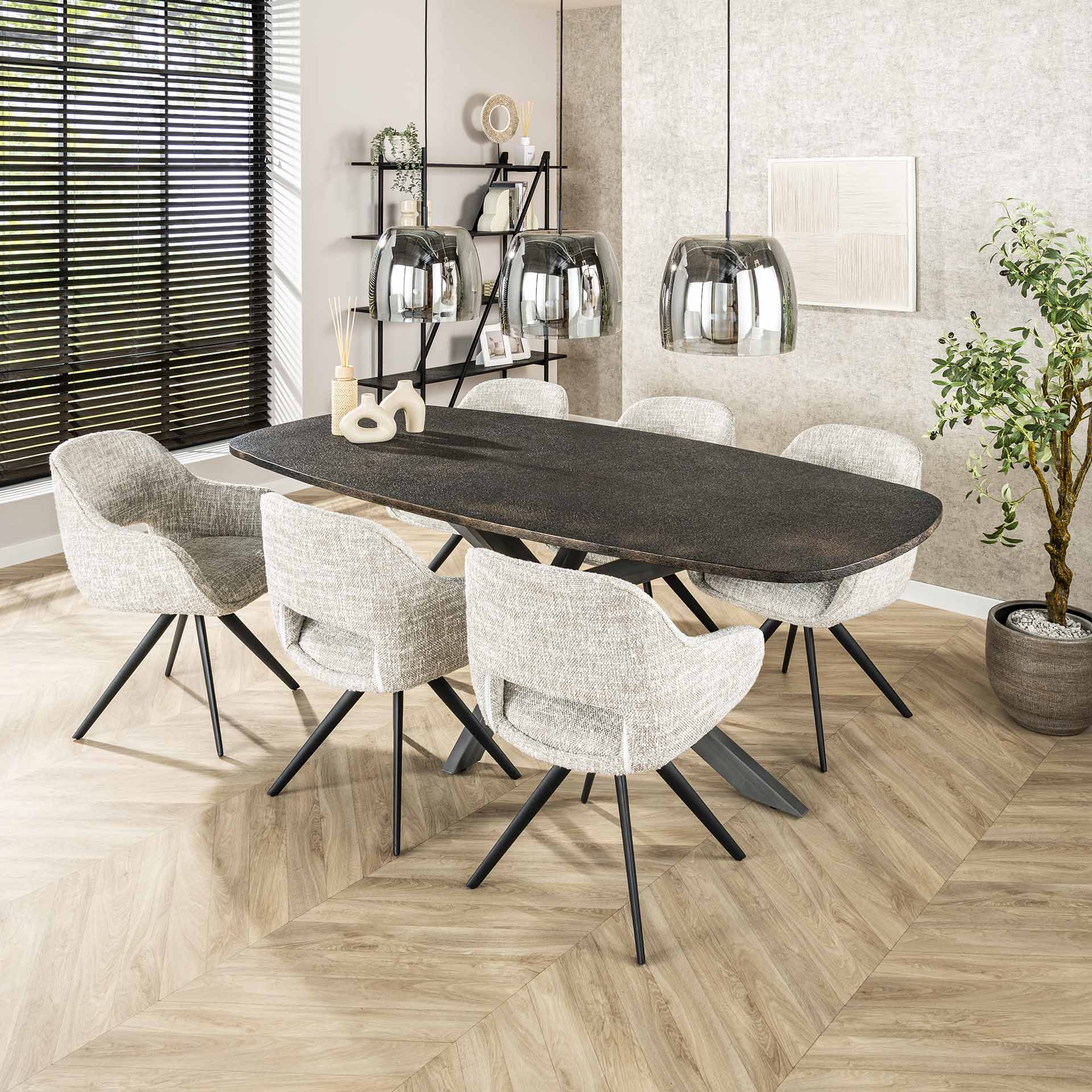 Stuhl – Forma Grace – Creme-grau
