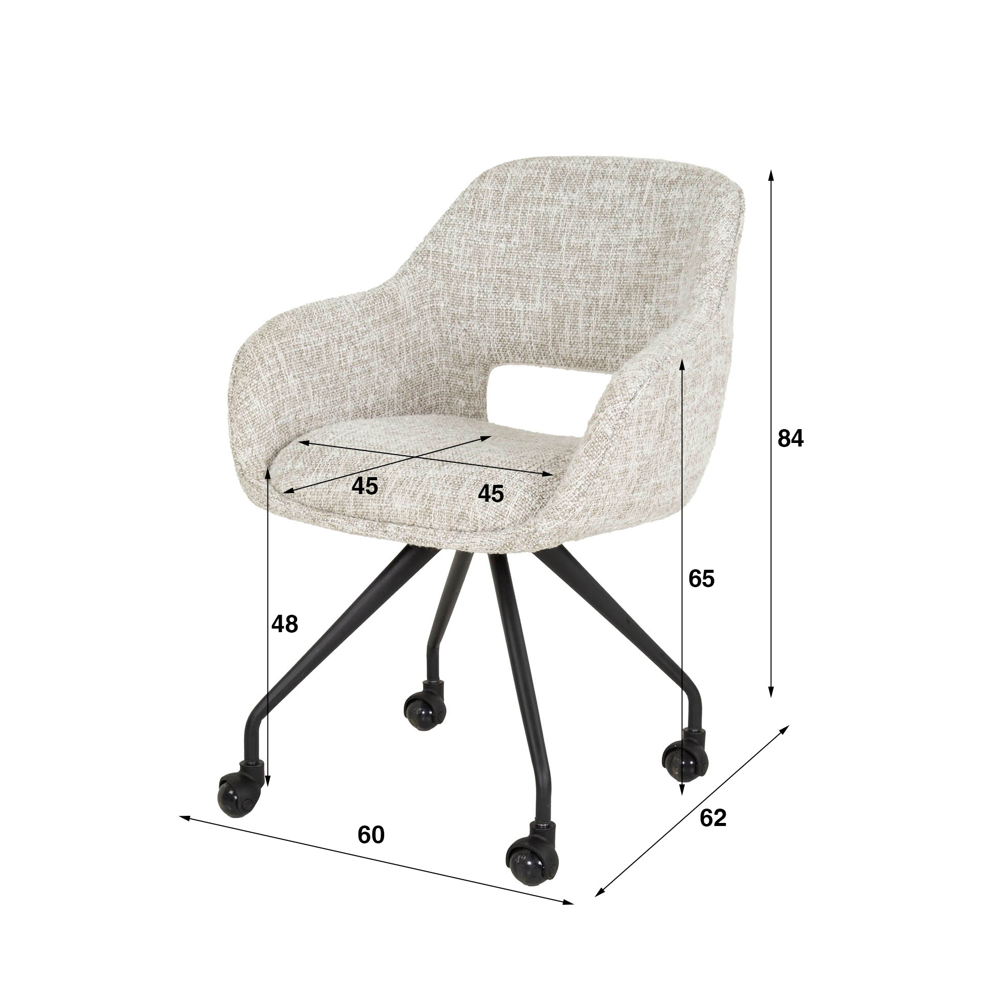 Stuhl – Vesta Halo – Creme-grau