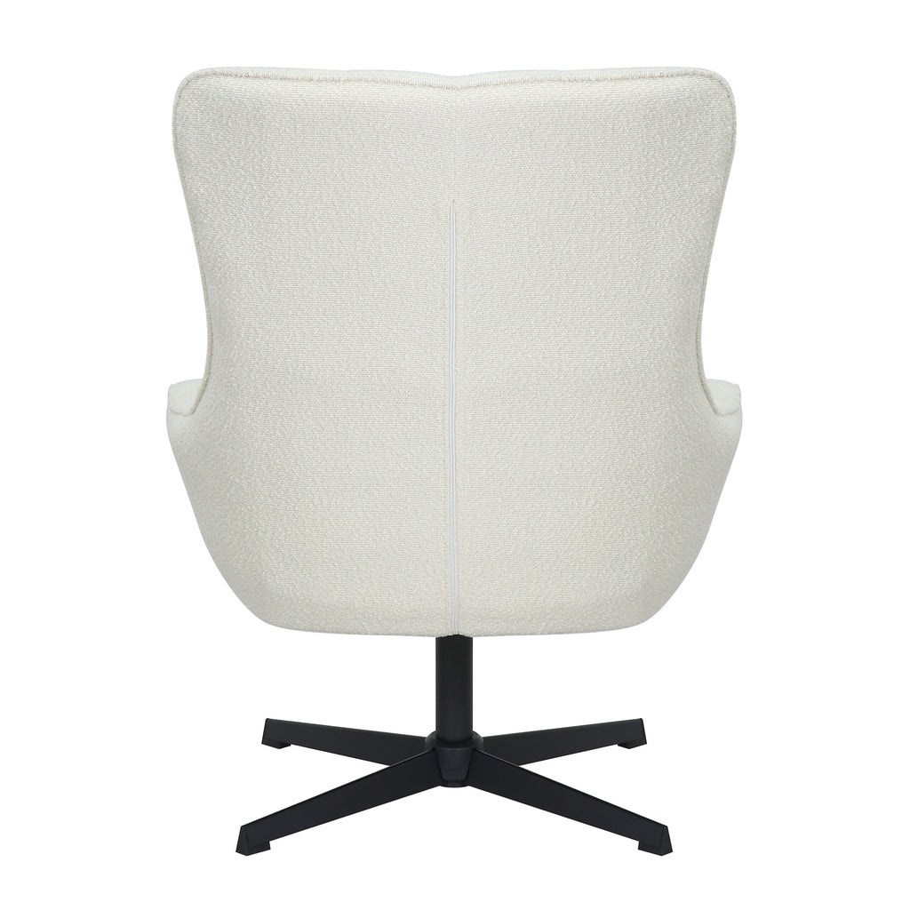 Sessel Elara in Off-White – Moderner Sessel mit 360° Drehfunktion, hochwertigem Stoffbezug & komfortabler Sitzhöhe