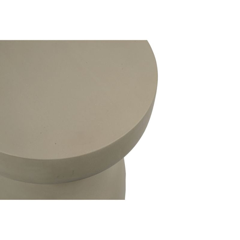 Beistelltisch Drummy – Runder Tisch aus Mangoholz mit einzigartigem Design, 40 x 40 x 42 cm, stilvoller Wohnzimmertisch