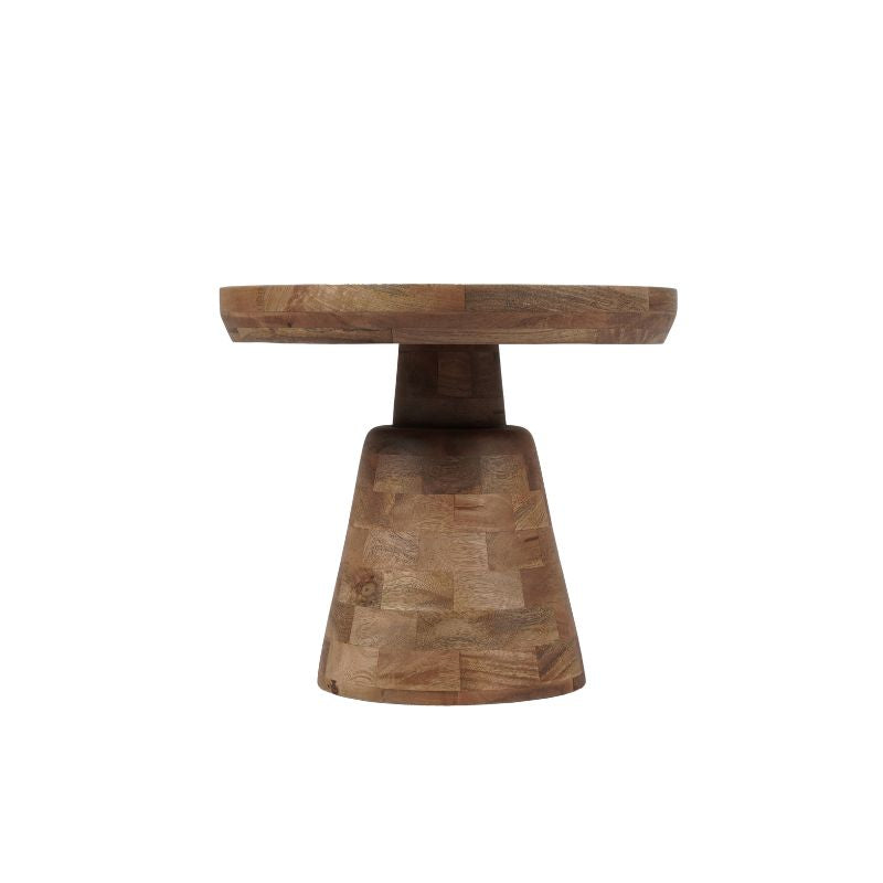Beistelltisch Troy – Mangoholztisch mit einzigartigem Design, 50 x 50 x 45 cm