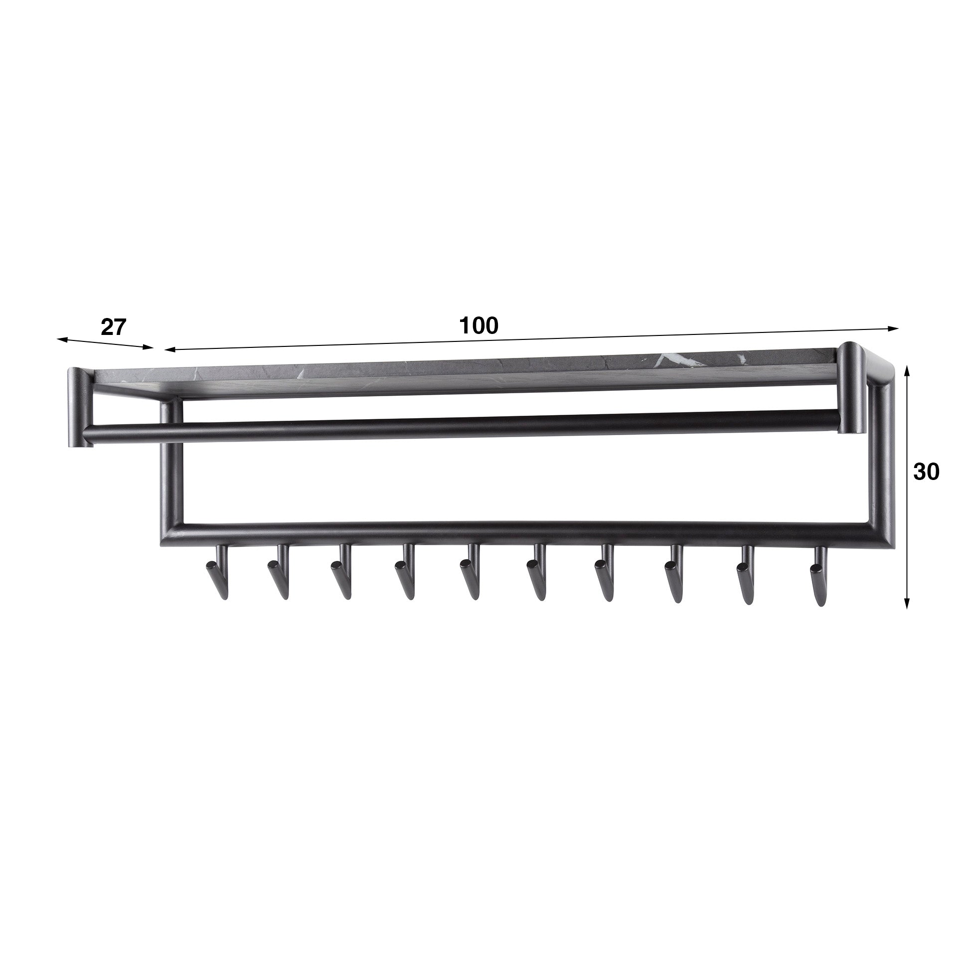 Garderobe – Linea Vista – 3D Schwarz braun