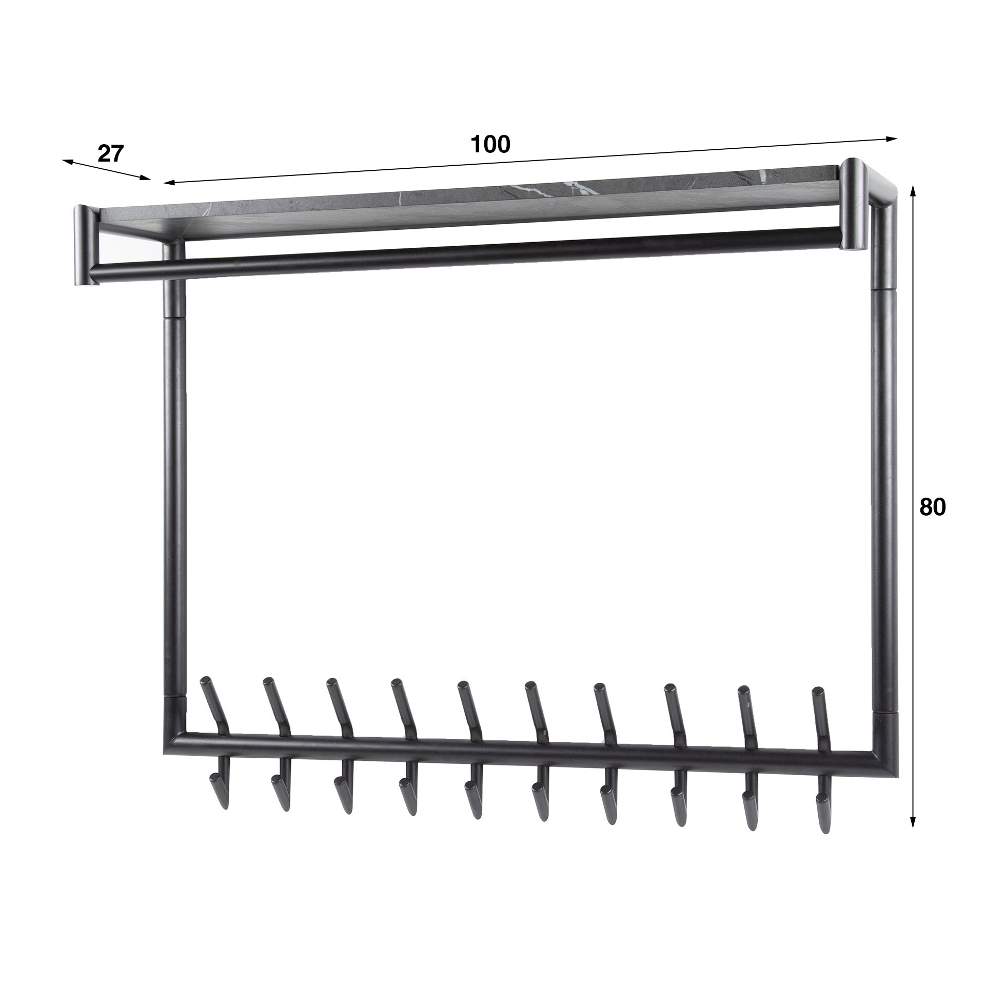Garderobe – Mira Stone – 3D Schwarz braun