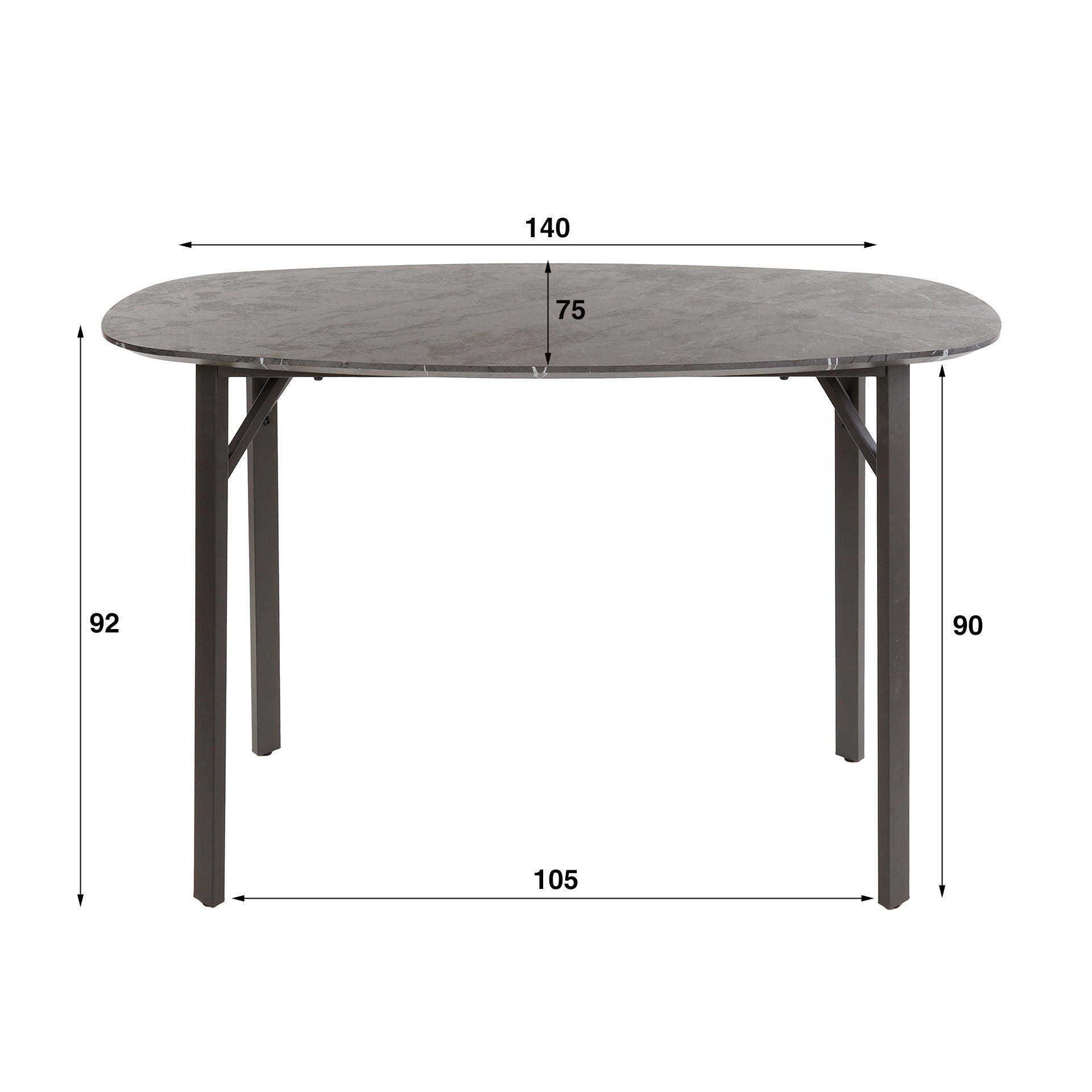 Beistelltisch – Mira Prime – 3D Schwarz braun