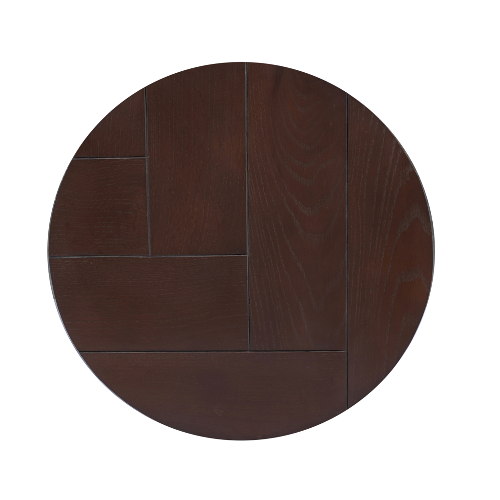 Couchtisch-Set Morily Schwarz – 2er-Set Beistelltische rund aus Holz und Metall, stilvolle Wohnzimmertische, Ø70/Ø50 cm