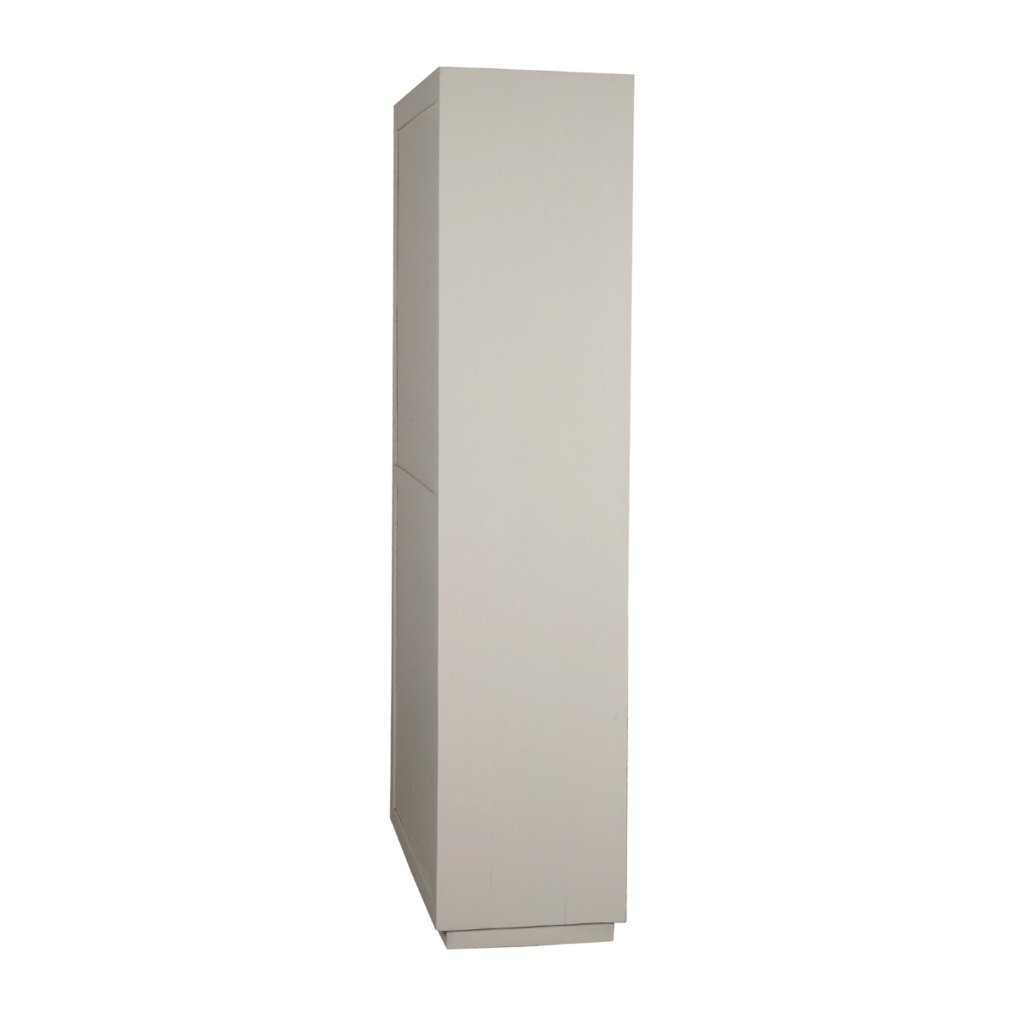 Bücherregal Bali 90x45x200 cm – Mangoholz Regal mit Sand-Finish, offenen Fächern & grifflosen Türen