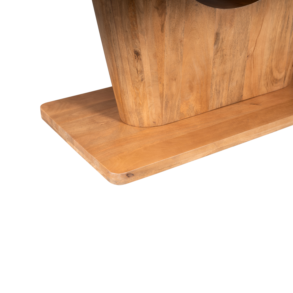 Esstisch CocoMer Natur – massives Mangoholz, organische Maserung & 6 cm Tischplatte, 240 x 110 x 76 cm