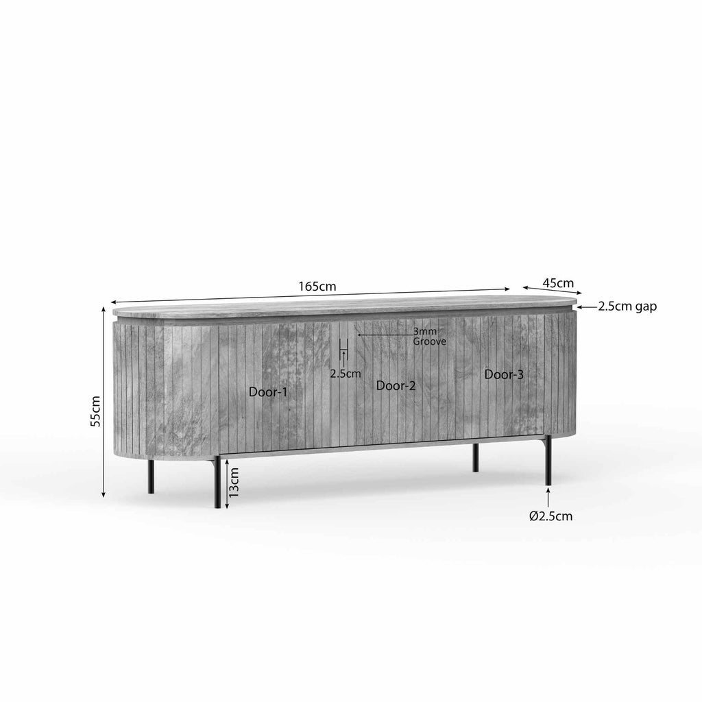Tv-Möbel Solana | 165 cm | Taupe