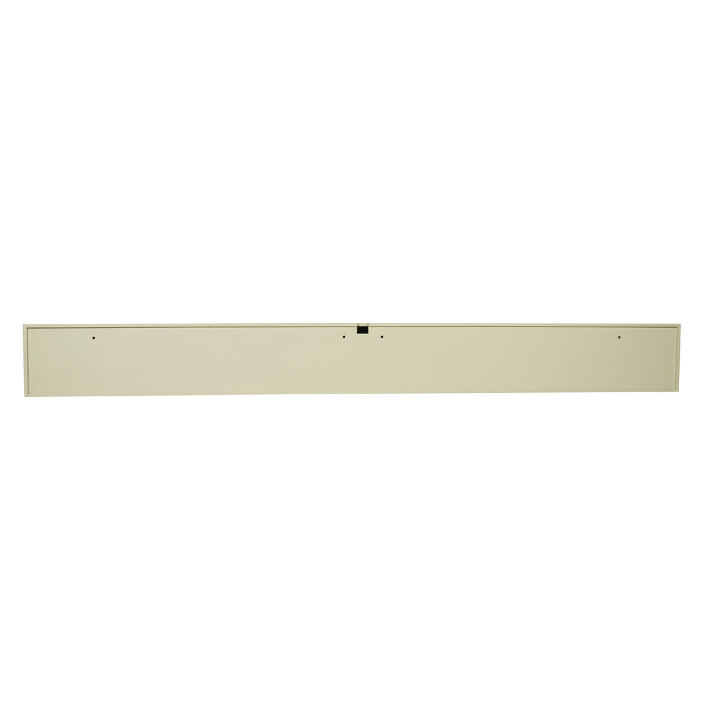 TV-Board Mandy Sand 280 x 35 x 30 cm – Schwebendes TV-Board aus Mangoholz mit Lamellentüren & Push-to-Open