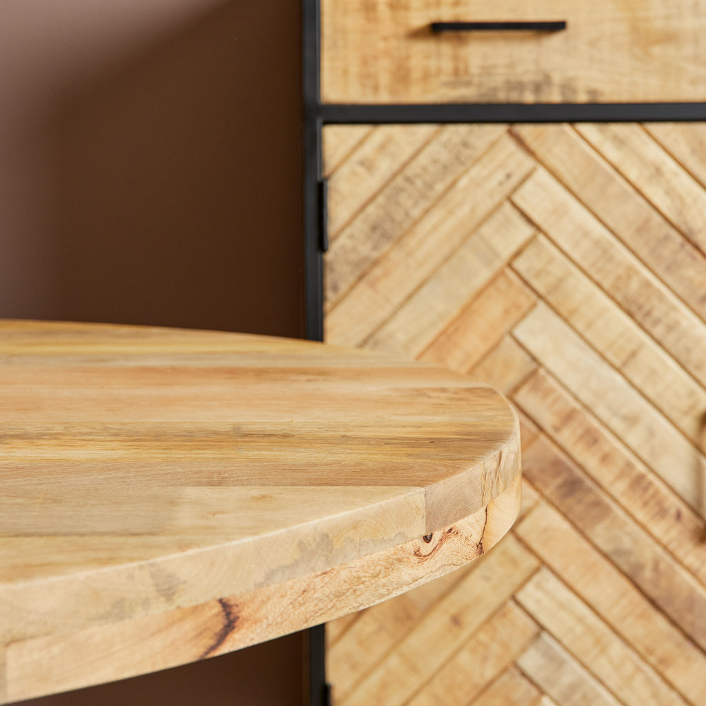 Esszimmer-Tisch Denver | Rund | Mangoholz | 120 cm