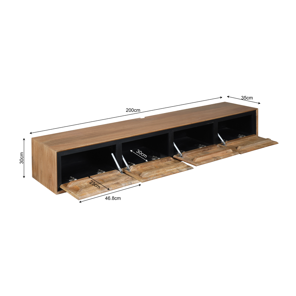 Schwebendes TV-Möbel RichWood | 200 cm
