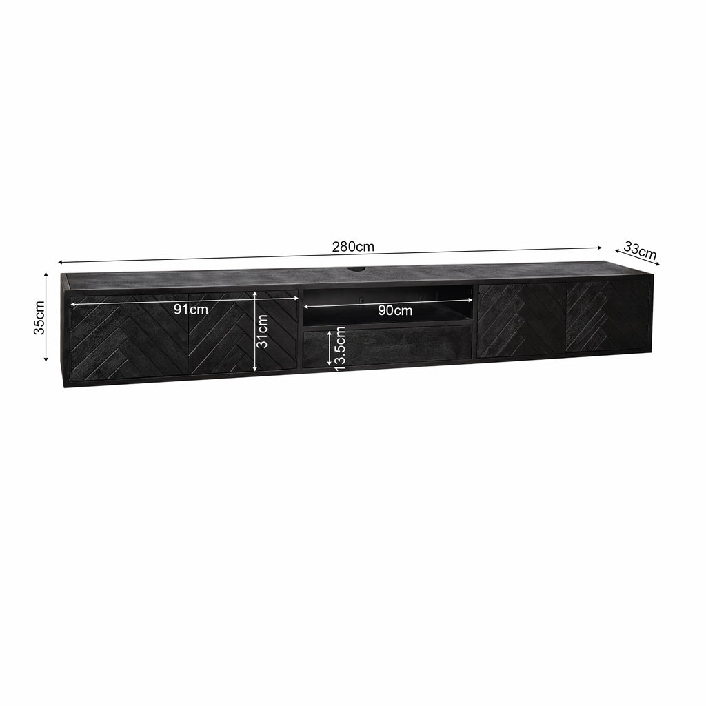 Schwebendes TV-Möbel New York | 280 cm