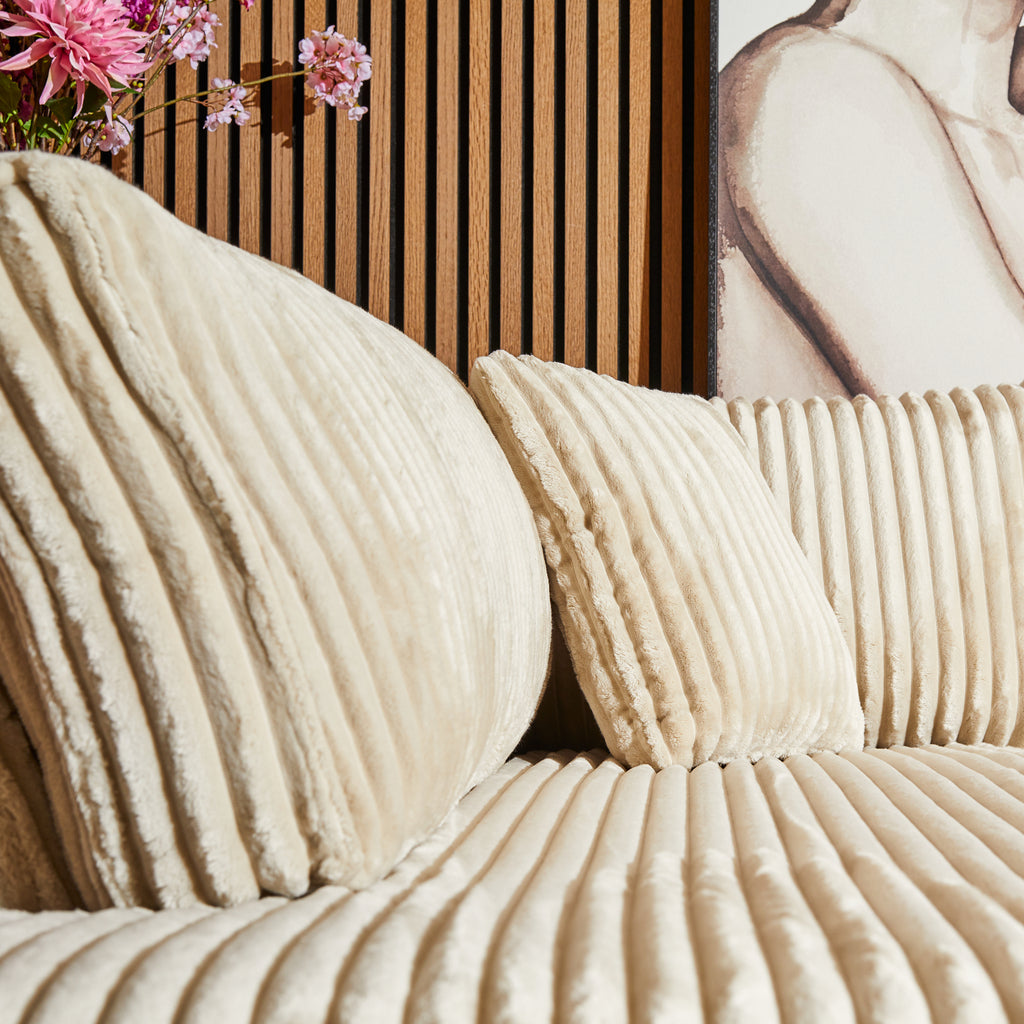 Ecksofa Teddy – Cord Eckcouch in L-Form mit Nosag-Federung & Kaltschaum, Buchenholzrahmen, MeinLieblingsplatz by BENEDO, 271 × 199 × 87 cm