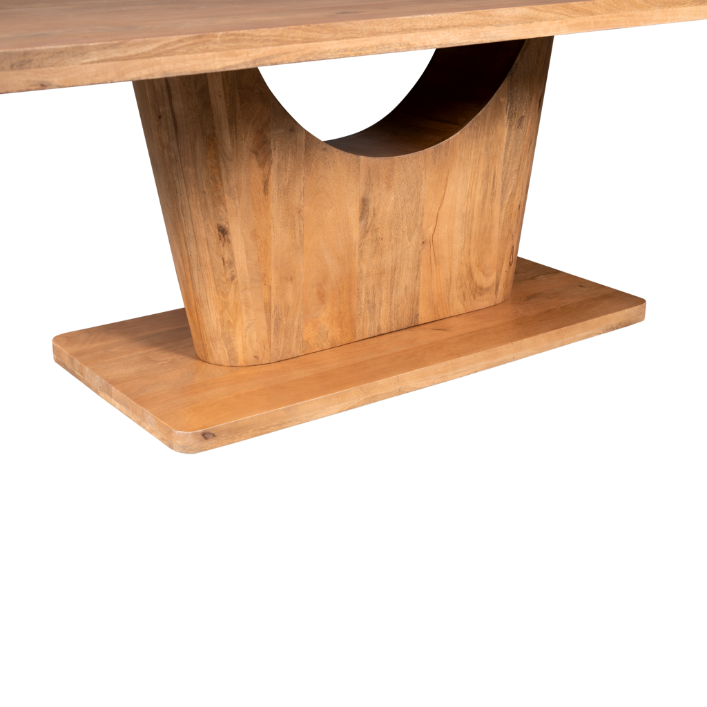 Esstisch CocoMer Natur – massives Mangoholz, organische Maserung & 6 cm Tischplatte, 240 x 110 x 76 cm