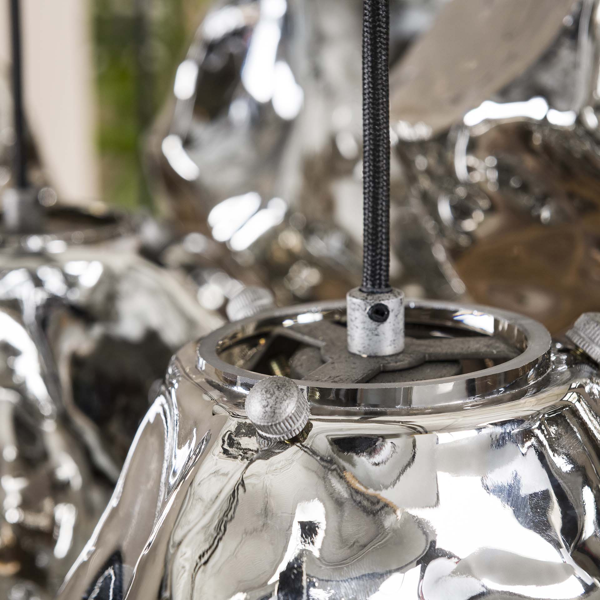 Hängeleuchte – Mira Living – Glas – Chromed glas