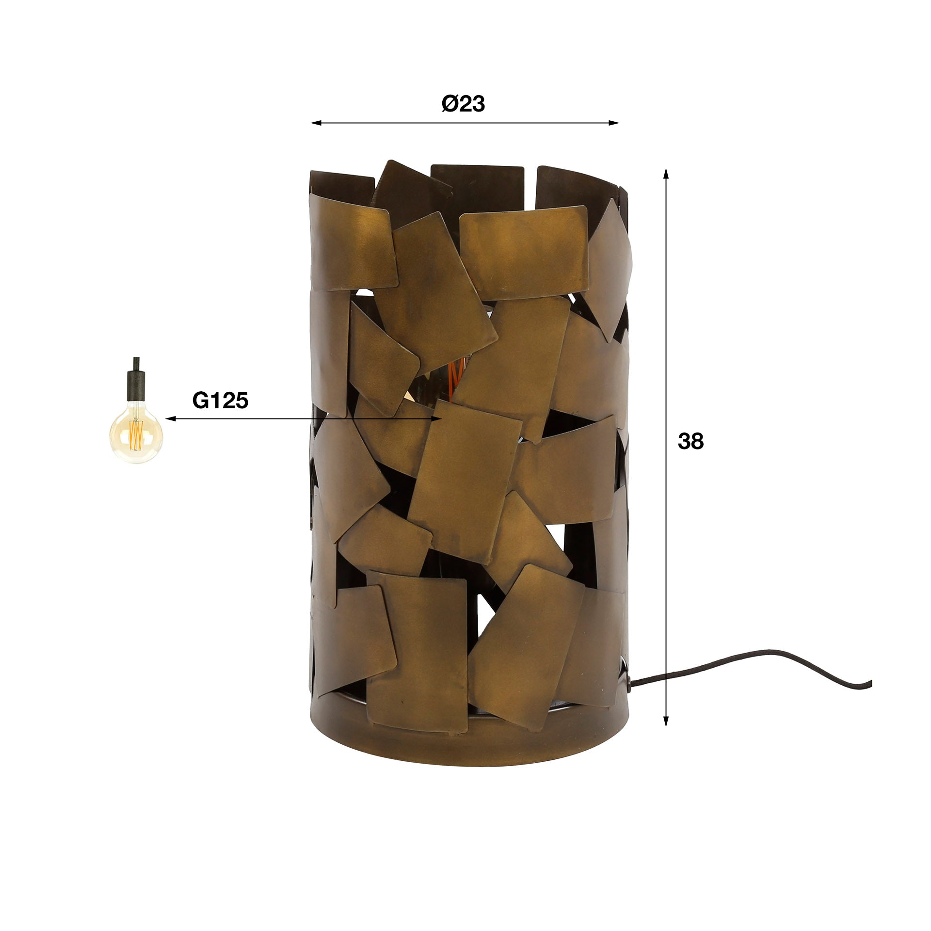 Tischleuchte – Soma Living – Antike bronze