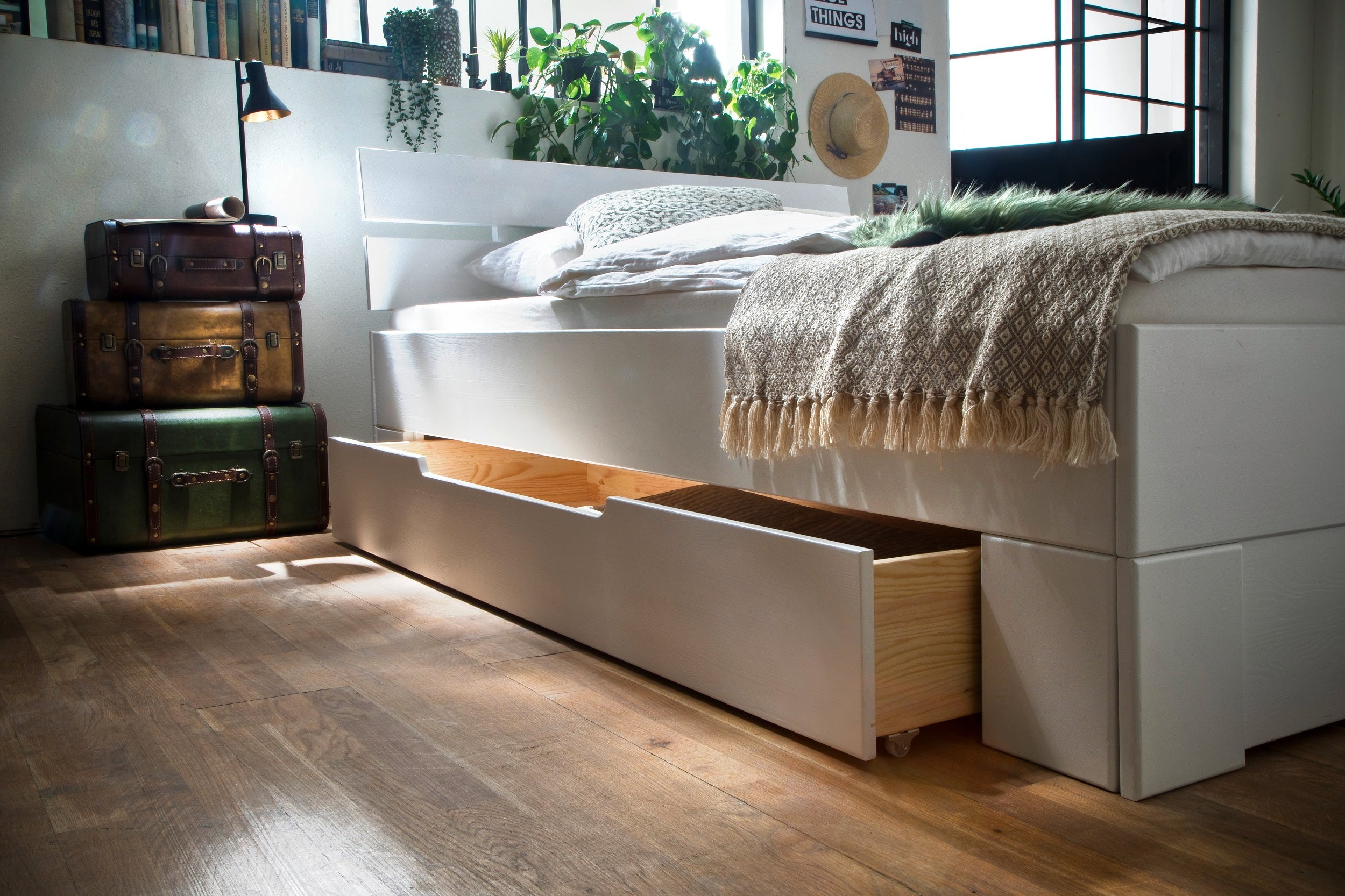 Schubkasten Wave Fichte massiv, für Bett 90x200 cm