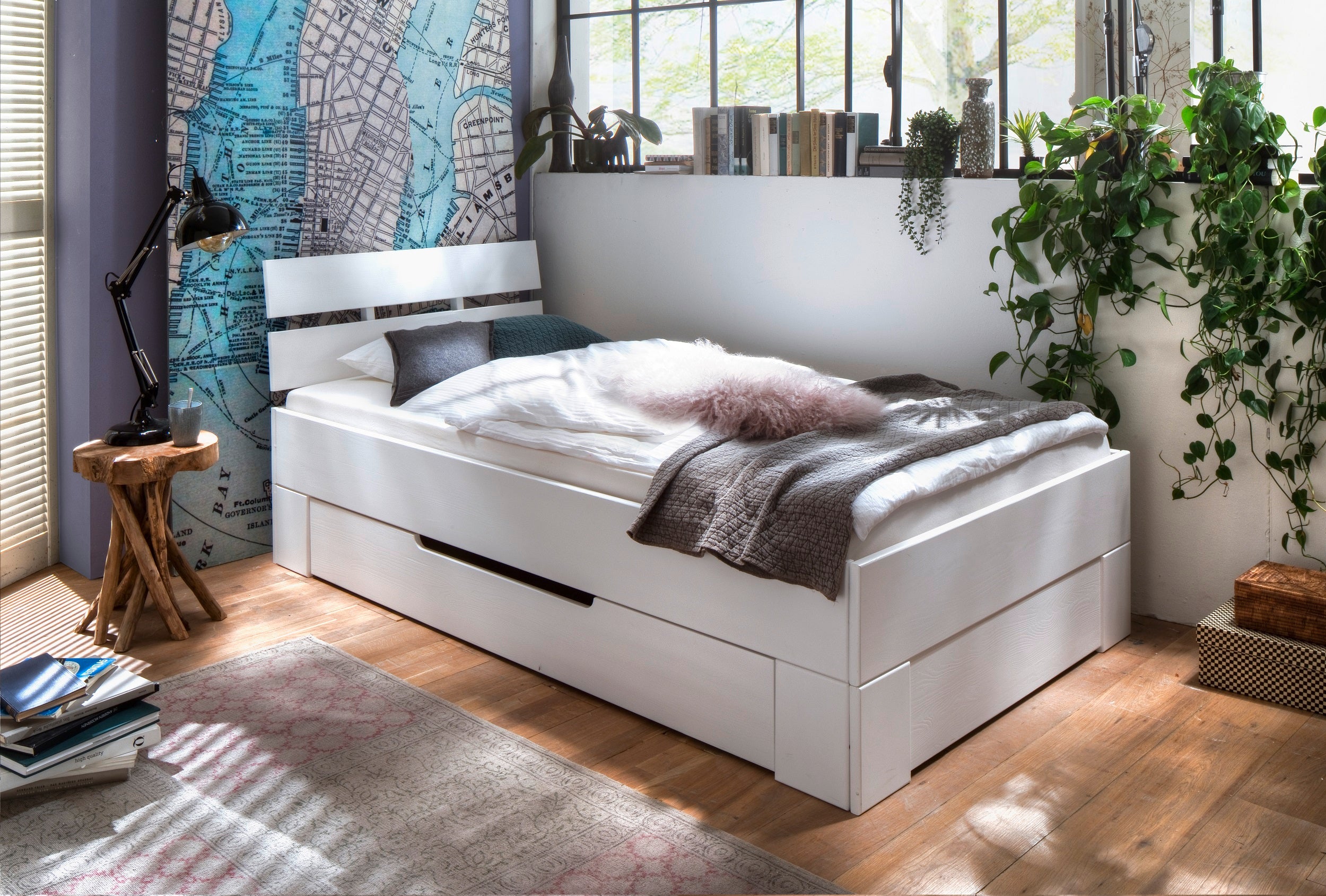 Schubkasten Wave Fichte massiv, 2'er Set für Bett 200x200 cm