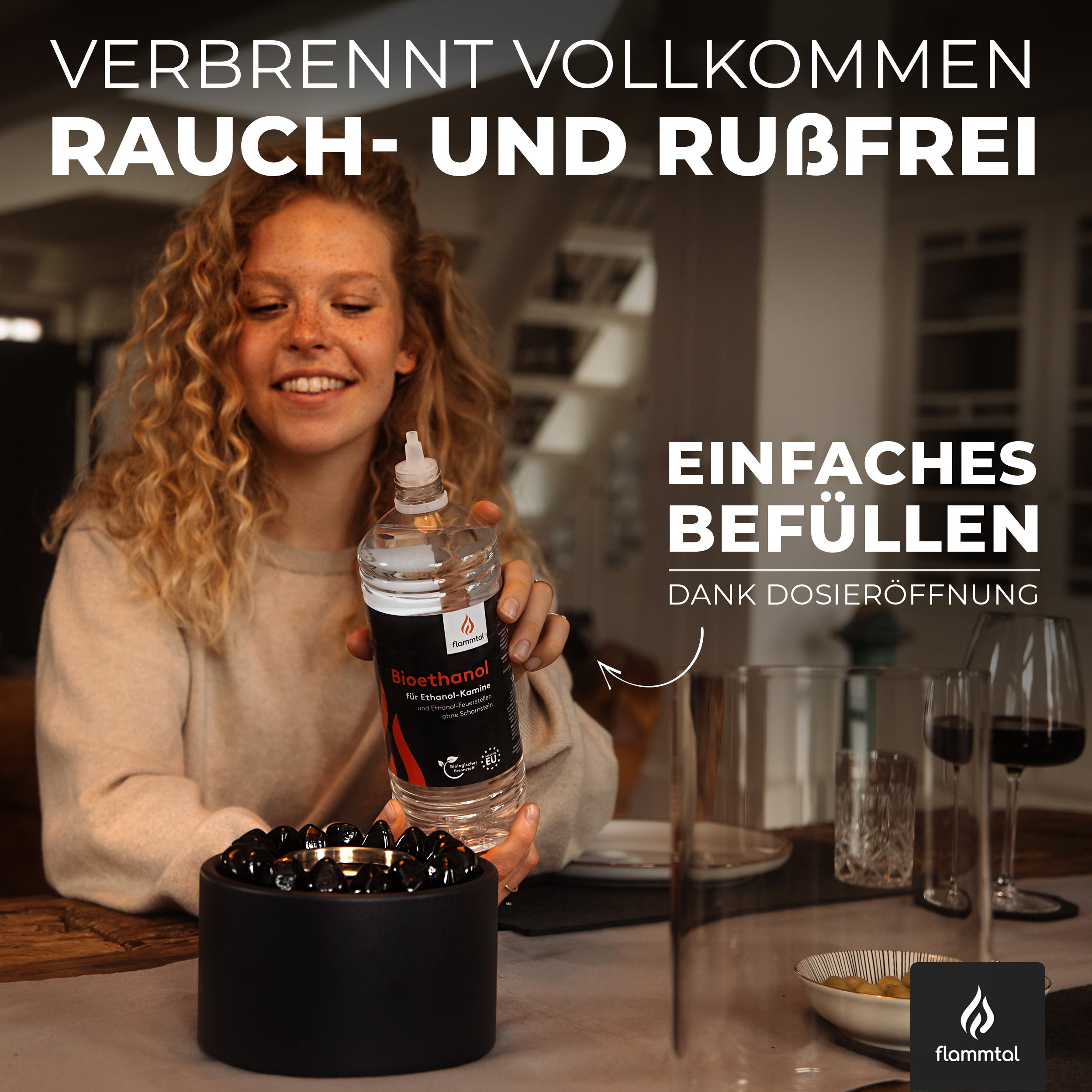 Flรผssiges Bioethanol 96,6% (6 x 1 Liter)