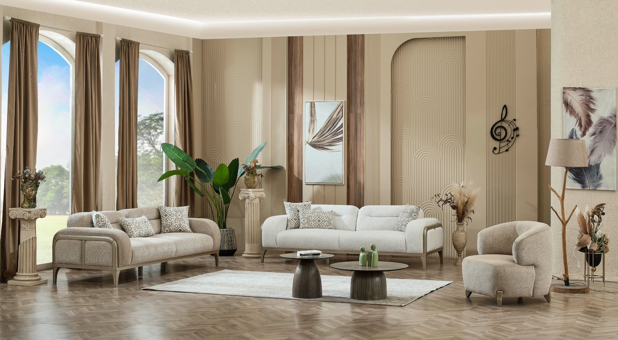 Nora Sofa Handarbeit Massivholz Hochwertiger Stoff