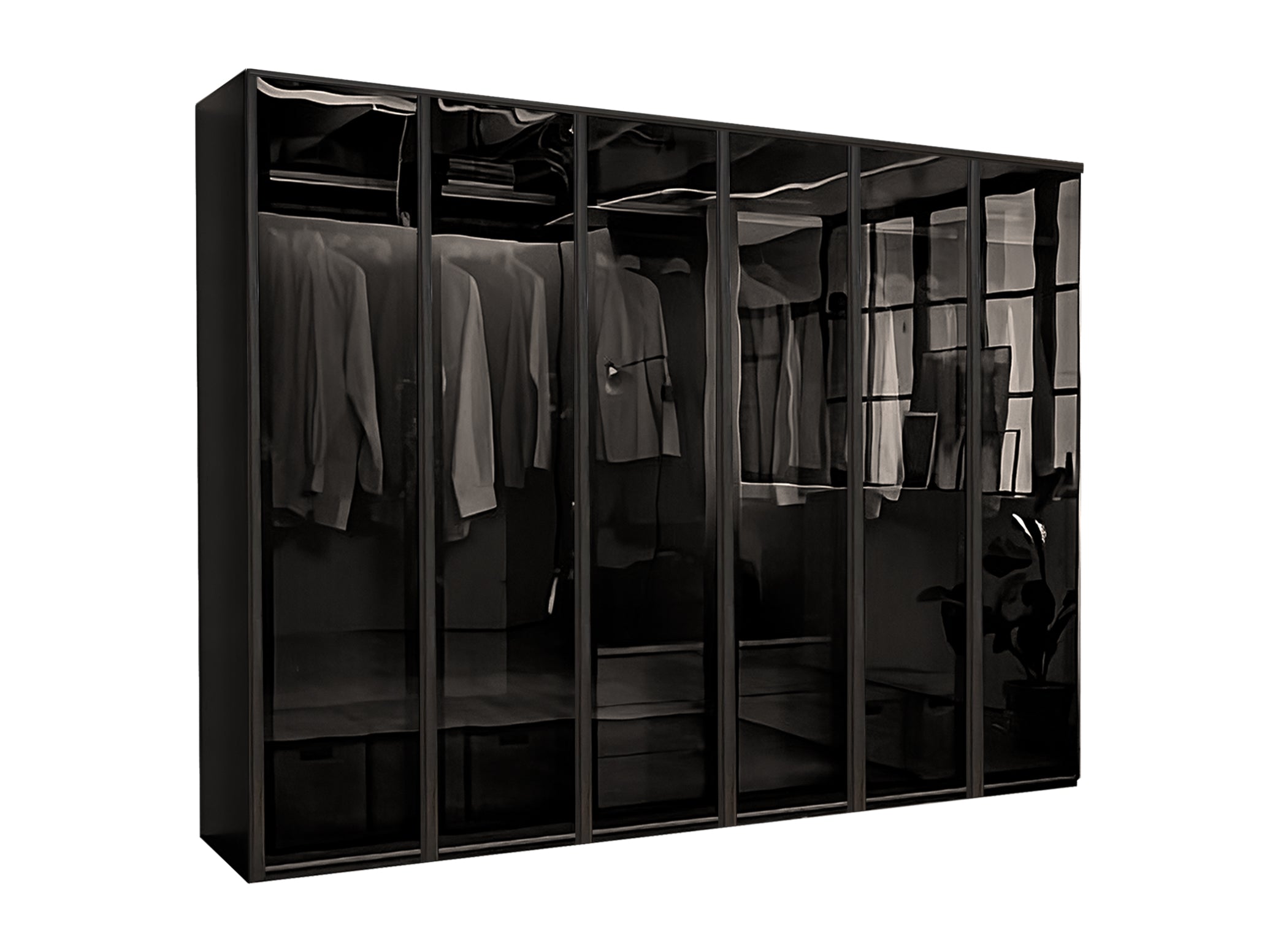 Kleiderschrank Monaco 6-Türig inkl. Zubehör 300cm Breit