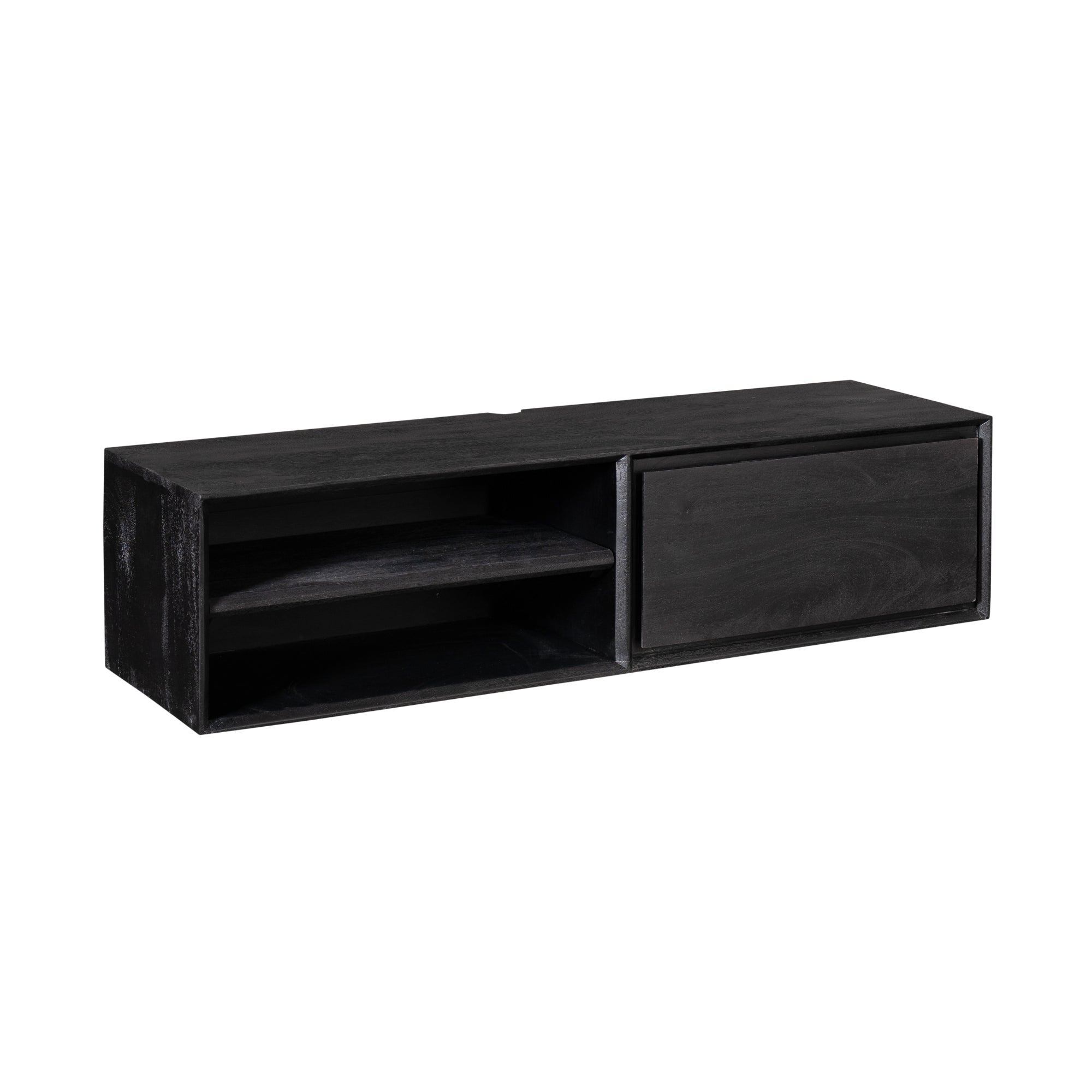 TV-Board Ambiance Black Mangoholz 120×35×30 cm schwebendm