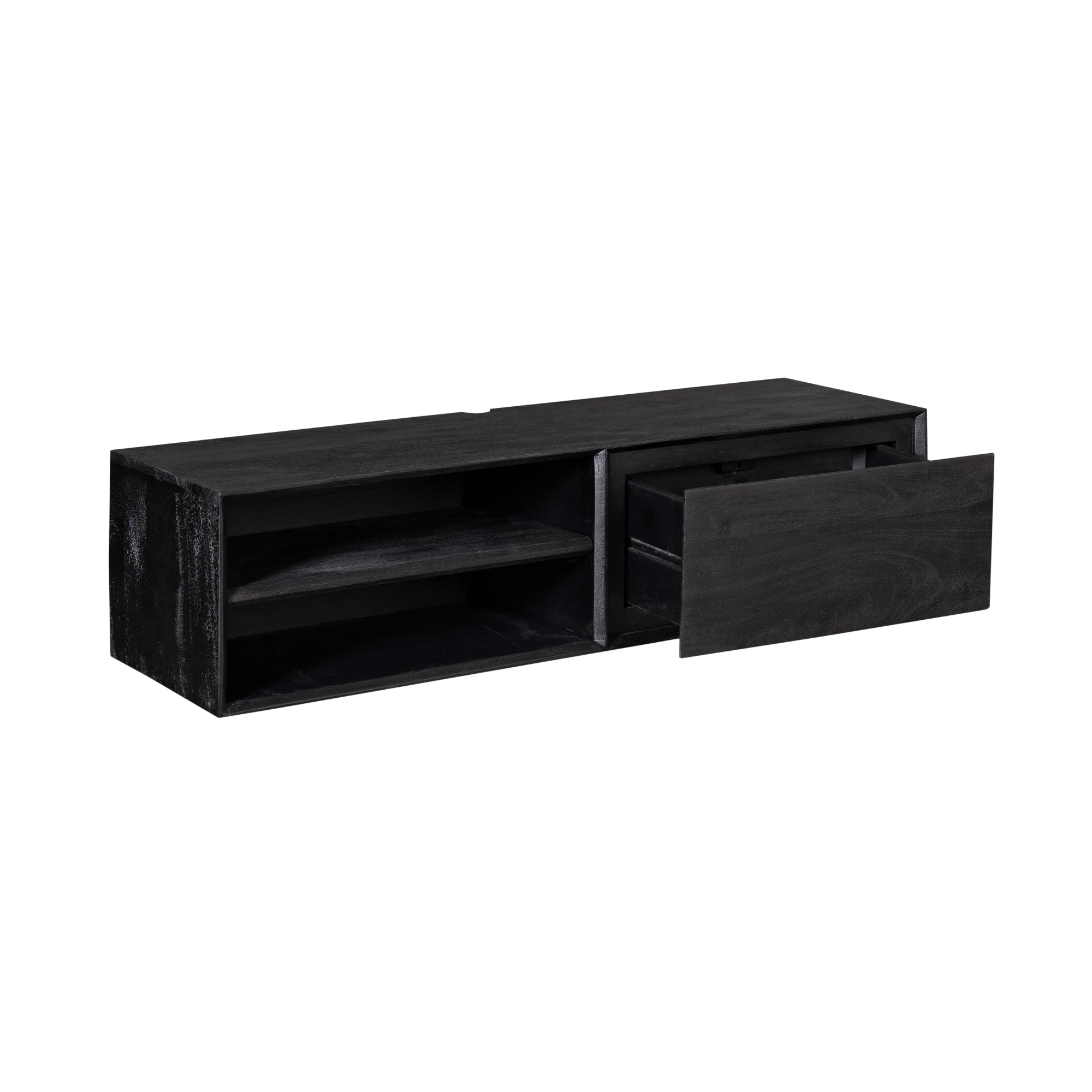 TV-Board Ambiance Black Mangoholz 120×35×30 cm schwebendm