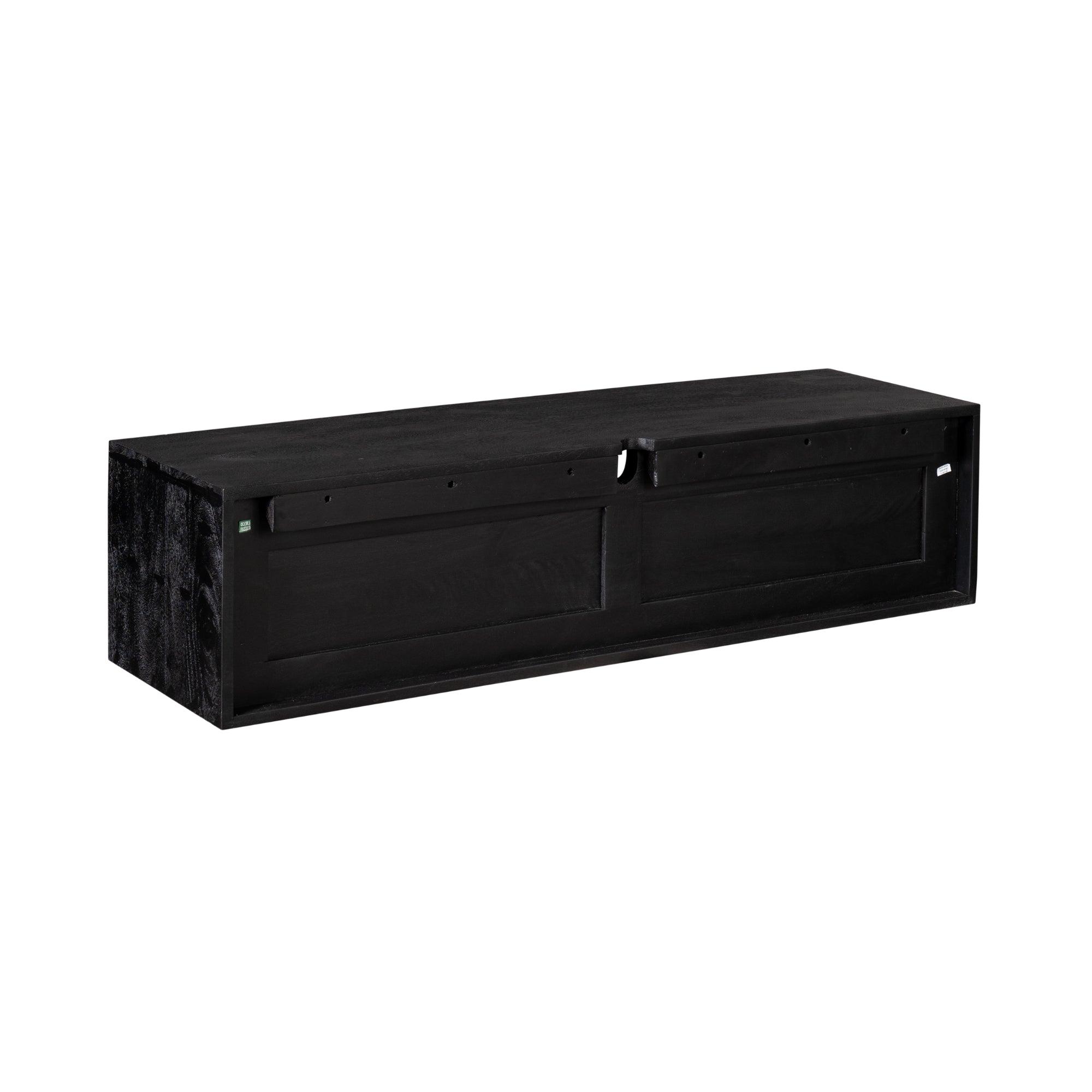 TV-Board Ambiance Black Mangoholz 120×35×30 cm schwebendm