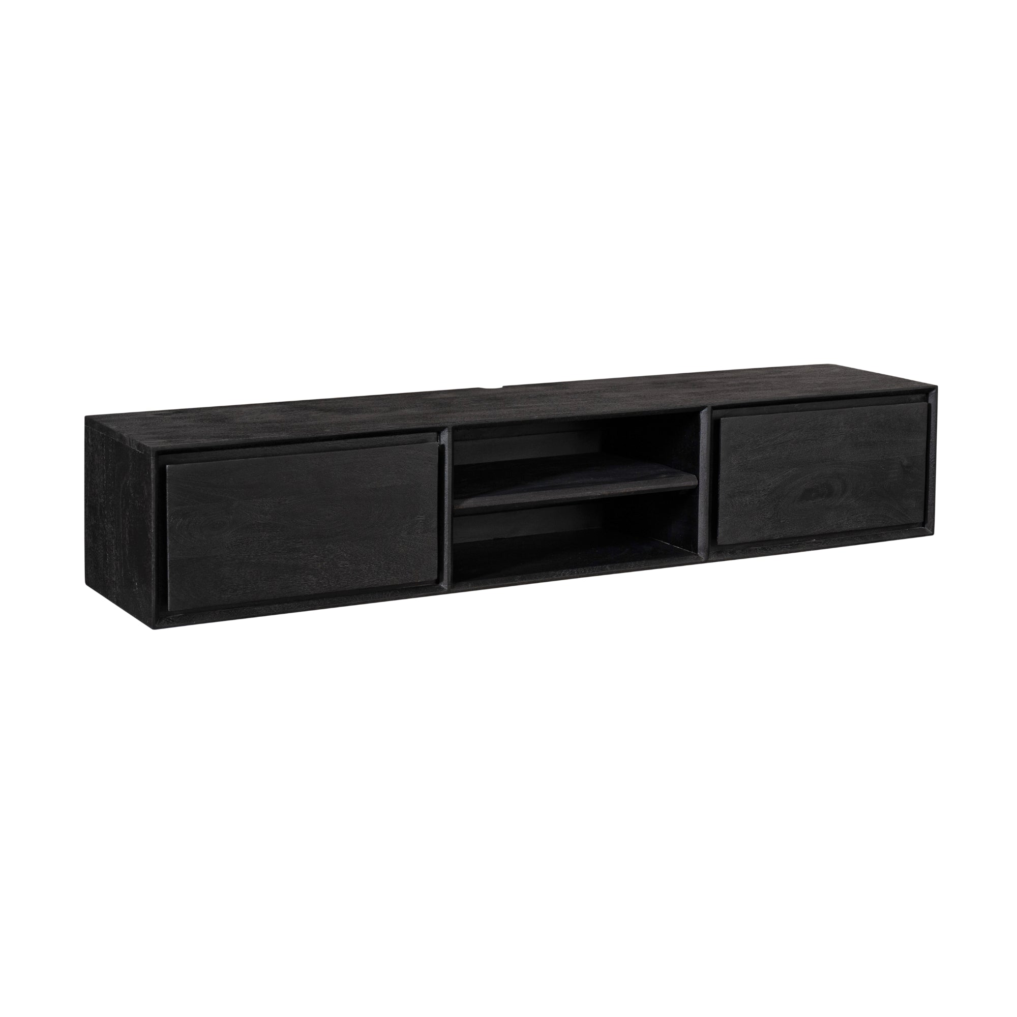Schwebendes TV-Möbel Ambiance Schwarz | 160 cm