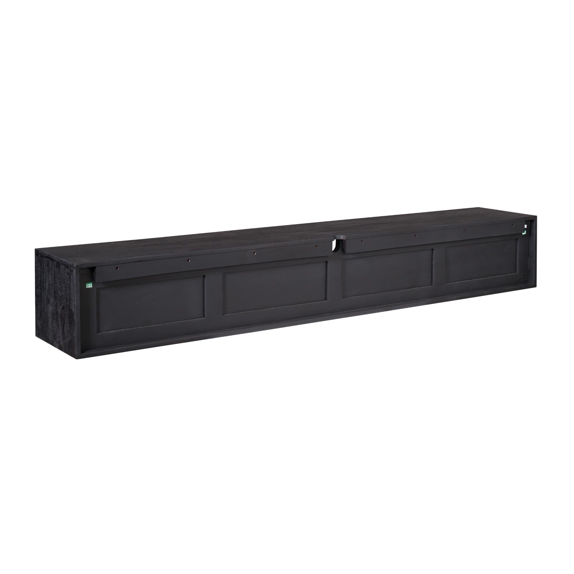 Schwebendes TV-Möbel Ambiance Schwarz | 200 cm