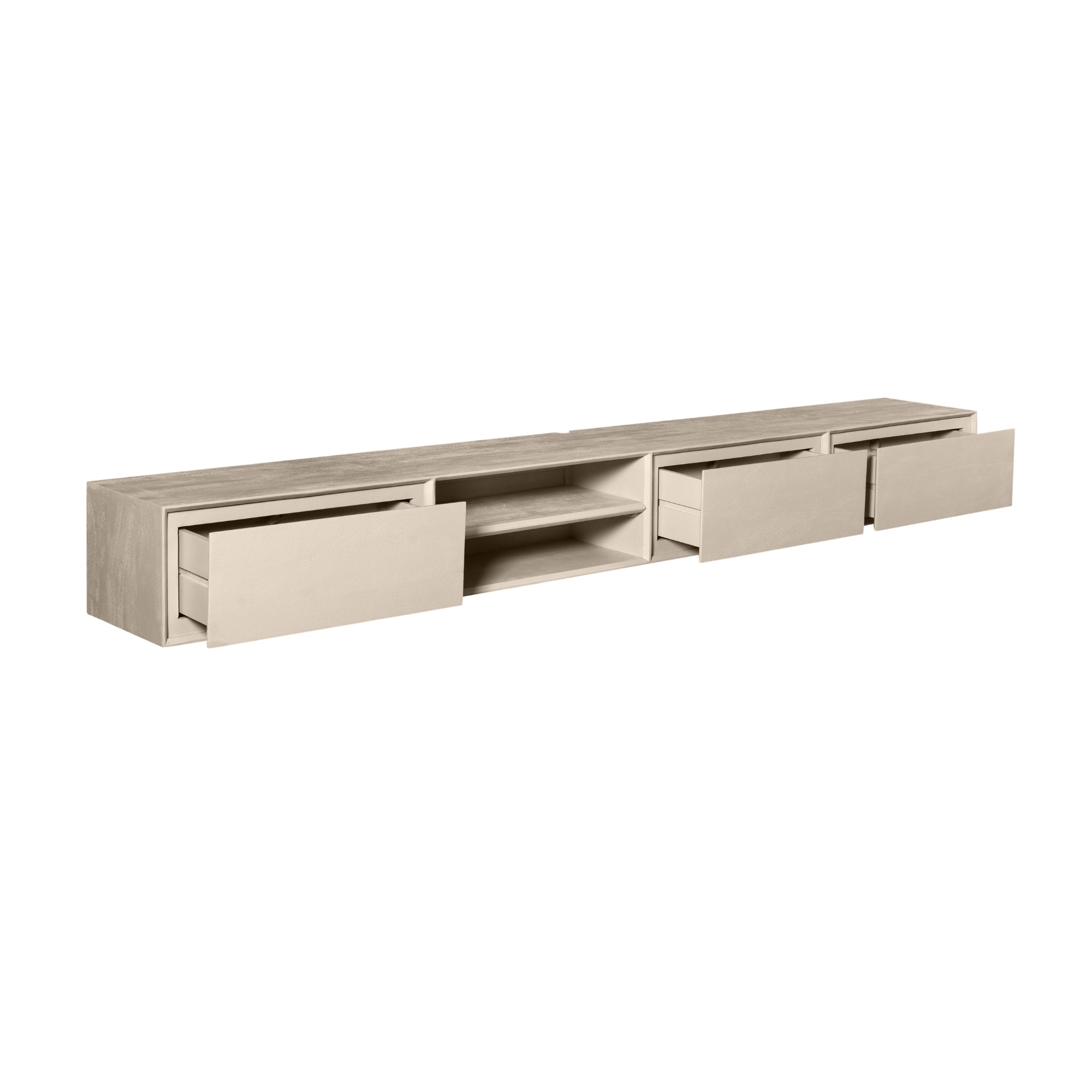 Schwebendes TV-Möbel Ambiance Sand | 240 cm