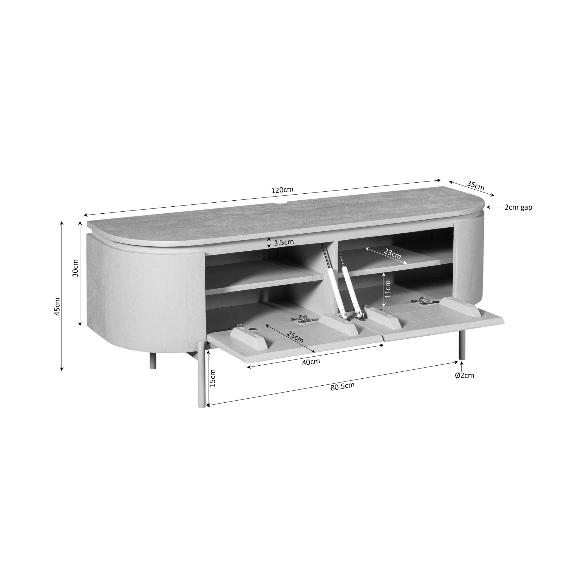 TV-Schrank Excellent Naturel | 120 cm