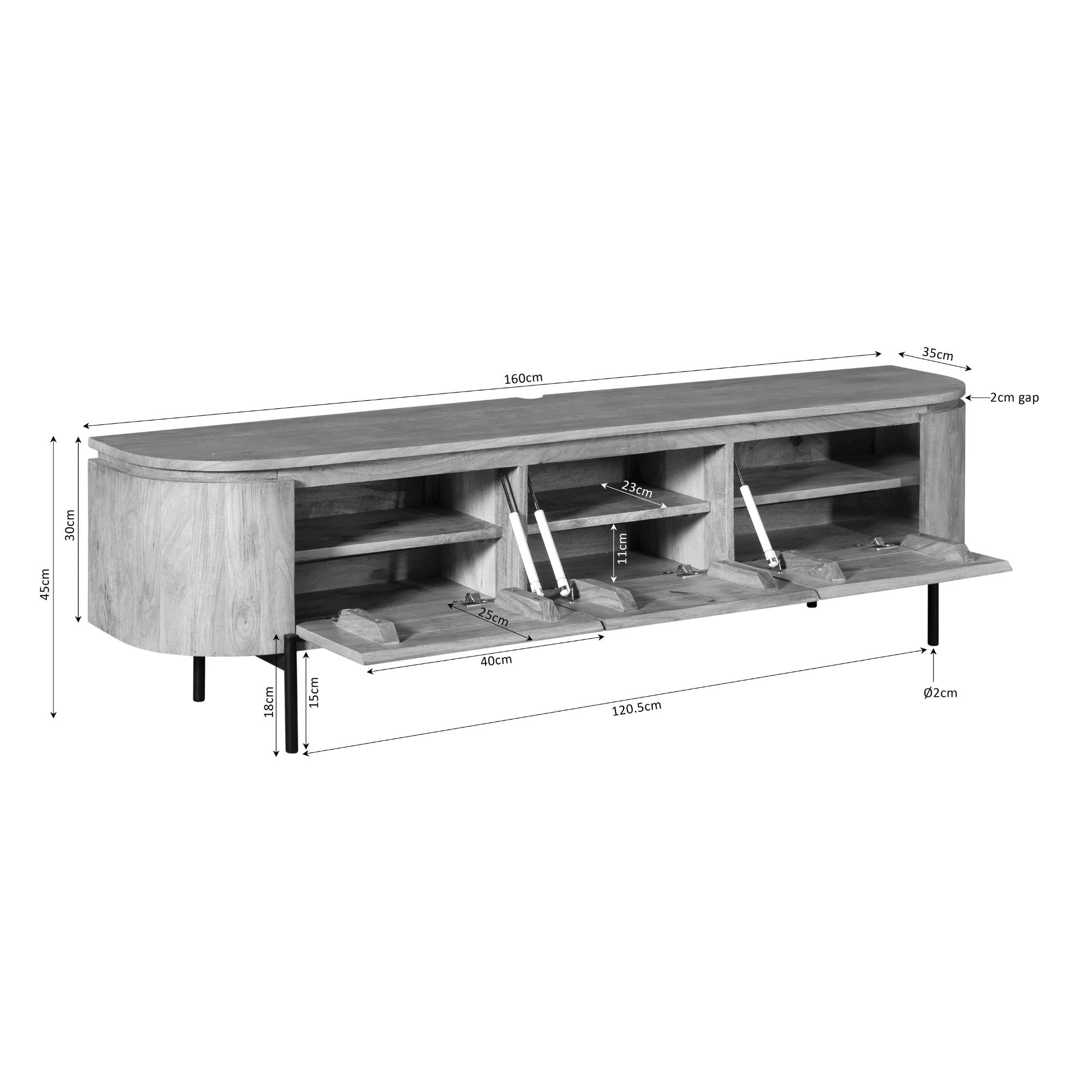 TV-Schrank Excellent Naturel | 160 cm