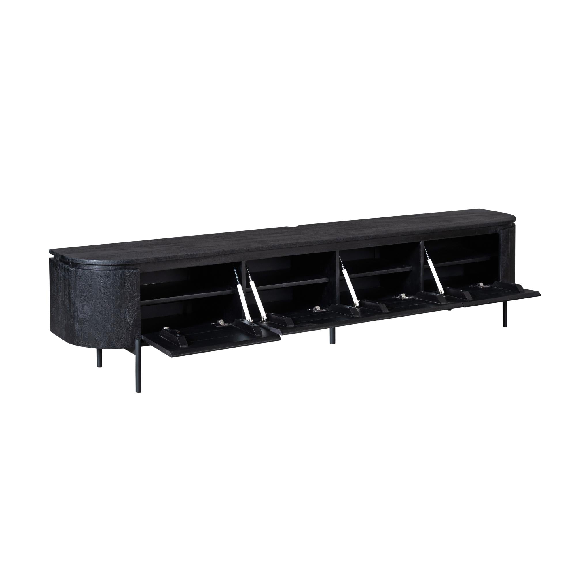 TV-Möbel Excellent Schwarz | 240 cm