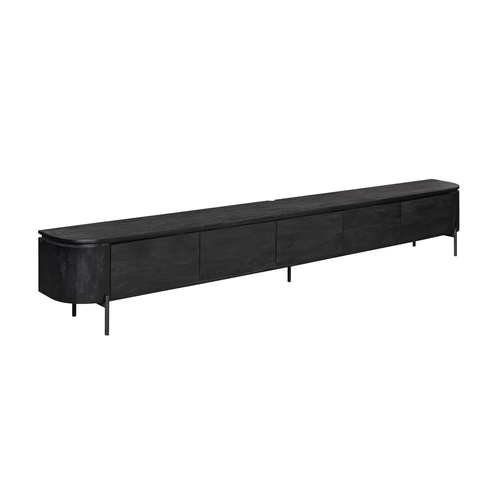 TV-Möbel Excellent Schwarz | 280 cm