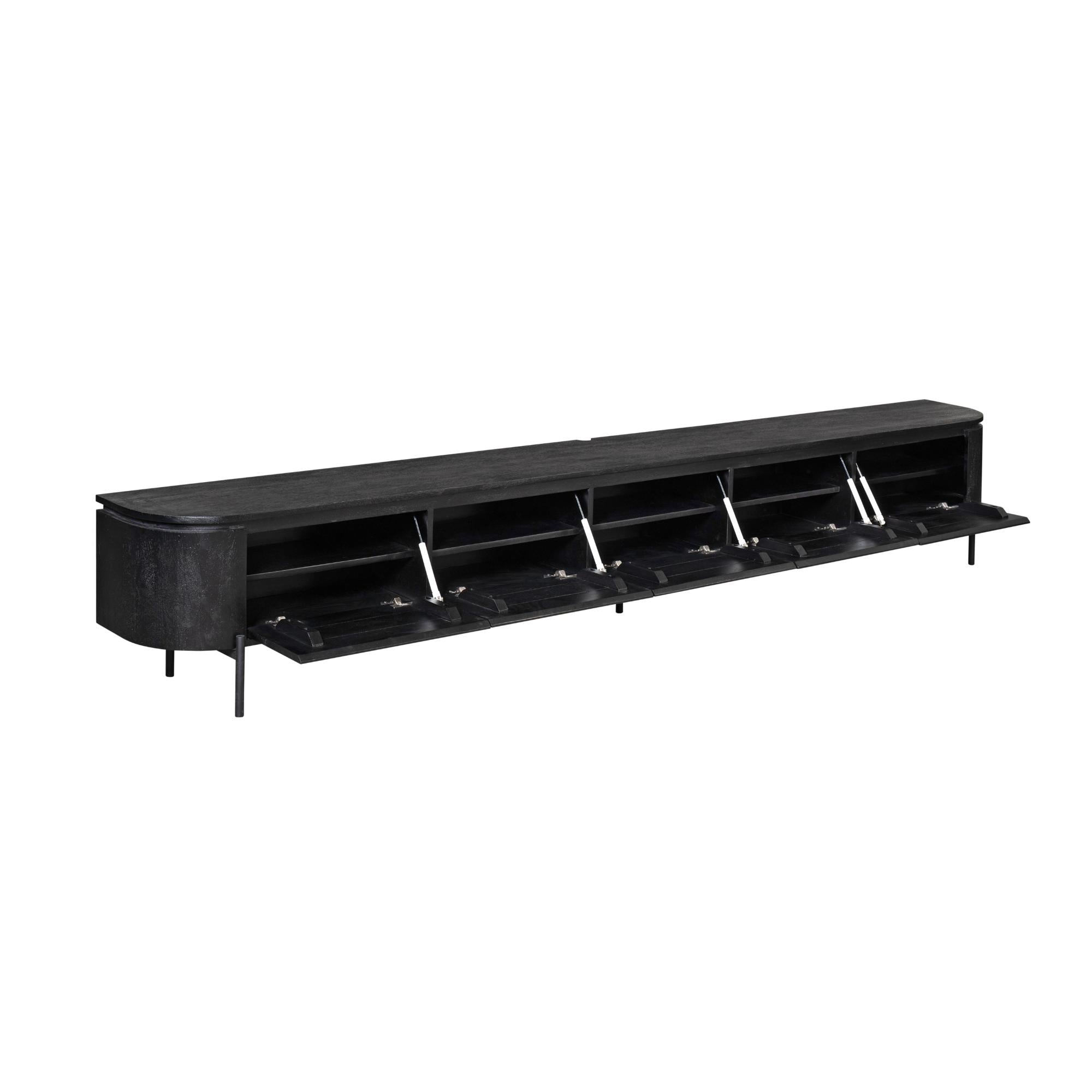 TV-Möbel Excellent Schwarz | 280 cm