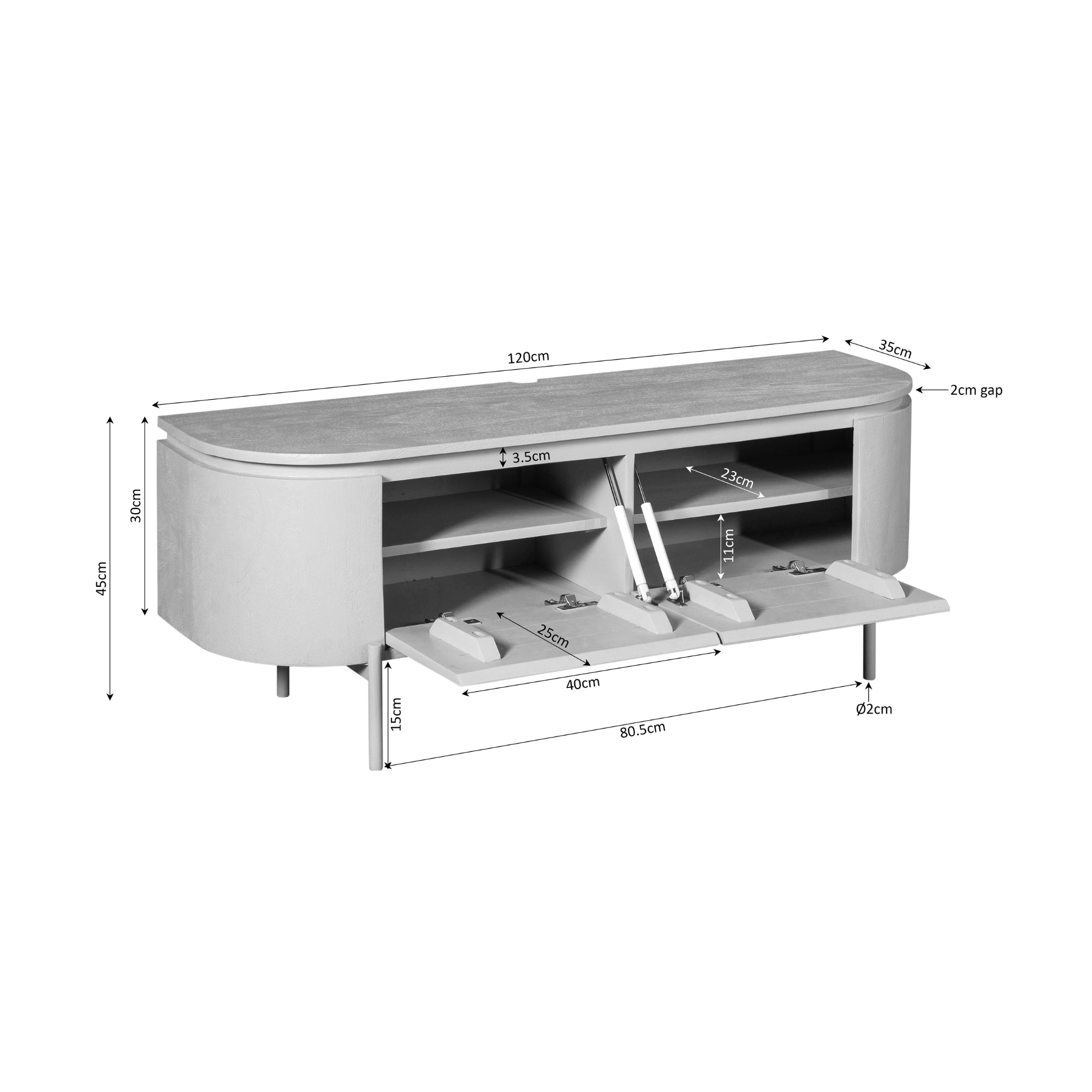 TV-Möbel Excellent Sand | 120 cm