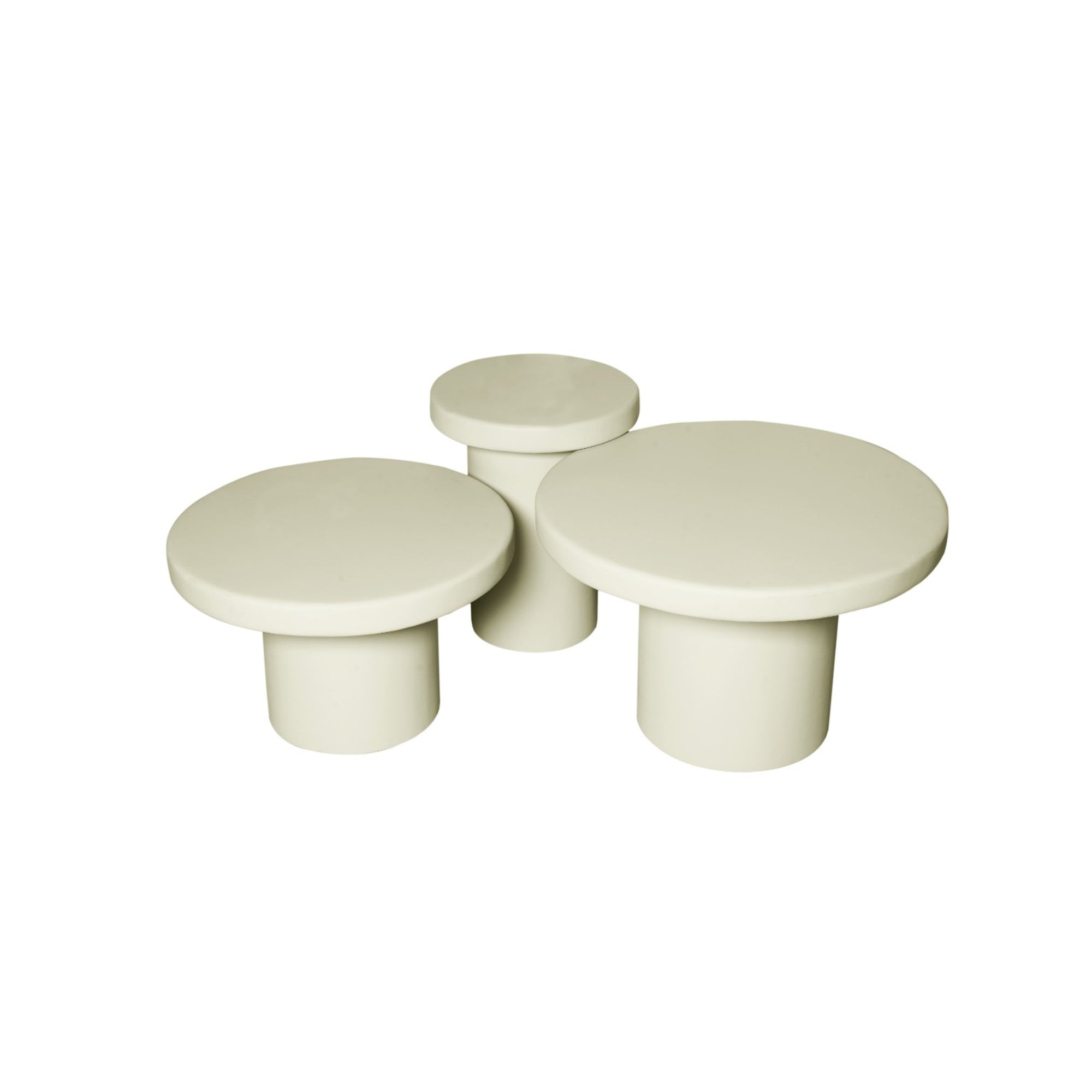 Couchtisch-Set Mira – 3er-Set Mangoholz mit Sand-Finish, vielseitig kombinierbar