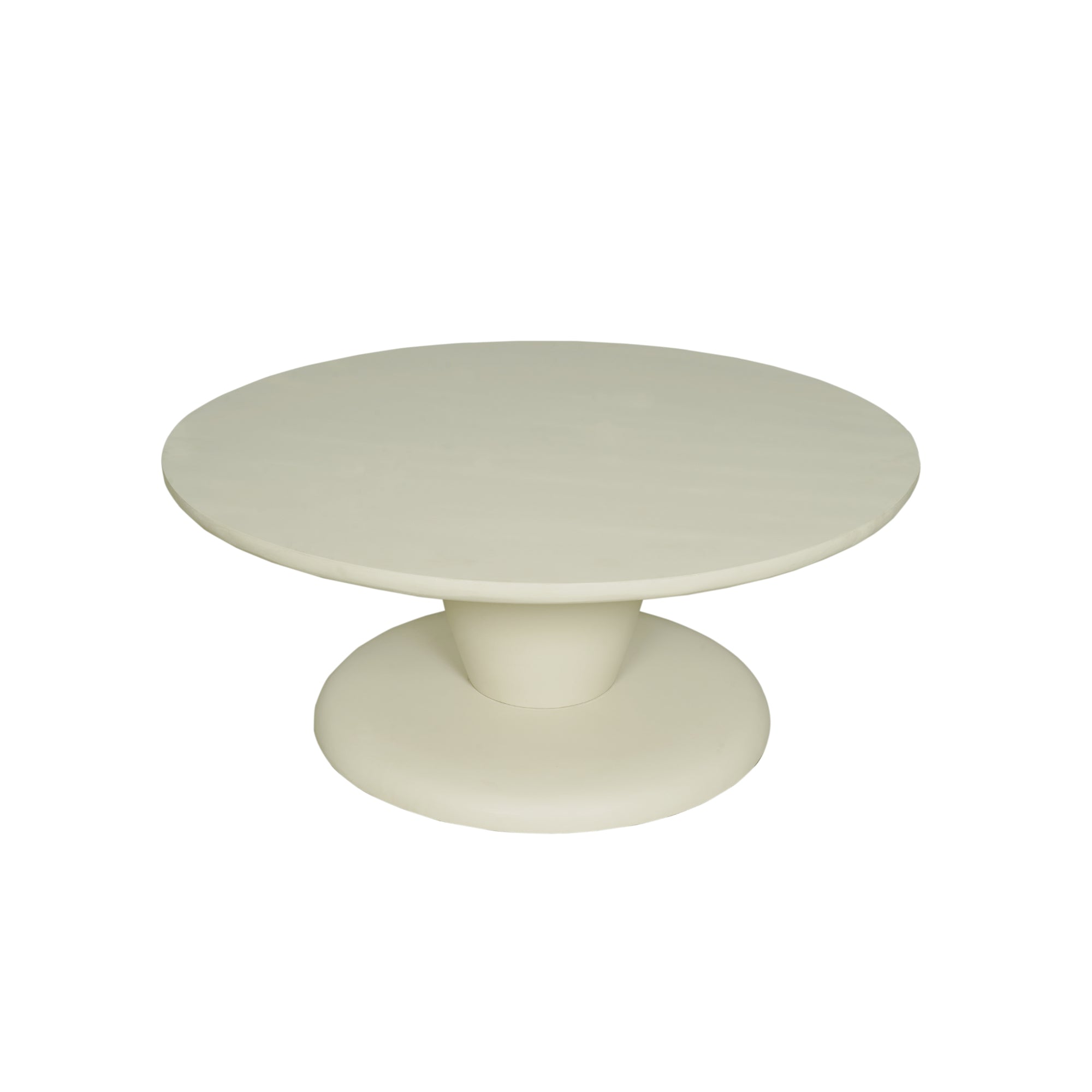 Couchtisch Meri – Mangoholz in Sand-Finish, 90 x 90 x 38 cm, modernes und einzigartiges Design