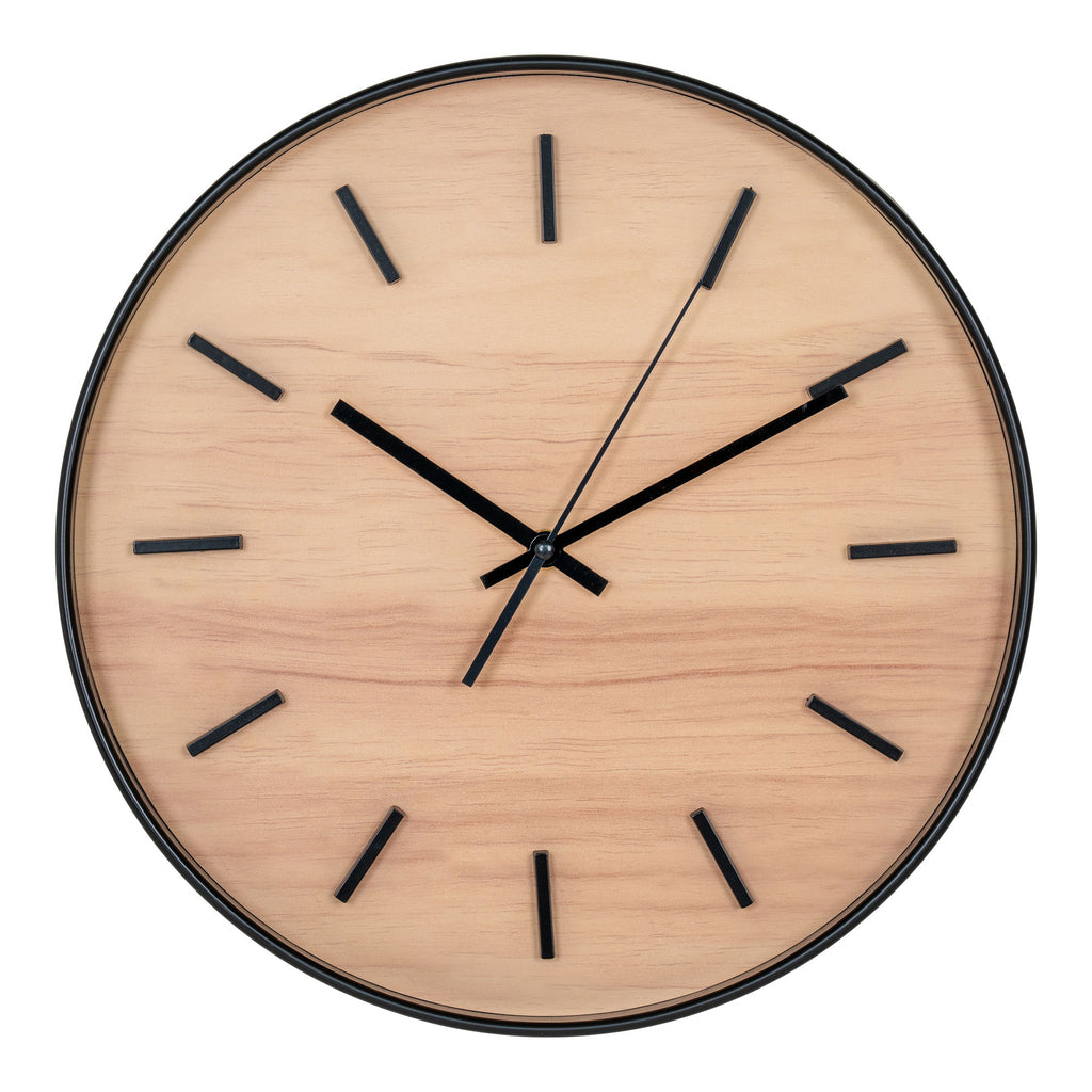 Camden Wanduhr - Wanduhr, schwarz, geräuschloses Uhrwerk, rund ø35 cm