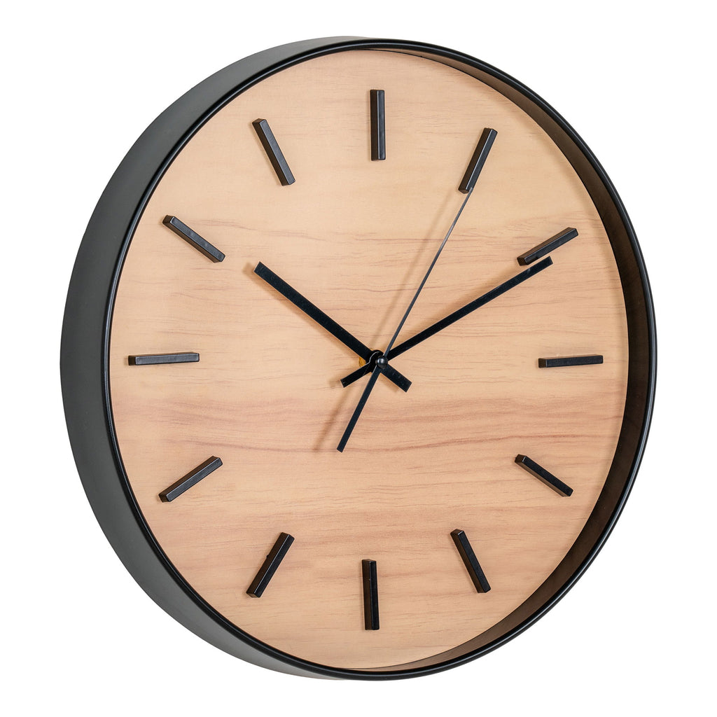 Camden Wanduhr - Wanduhr, schwarz, geräuschloses Uhrwerk, rund ø35 cm