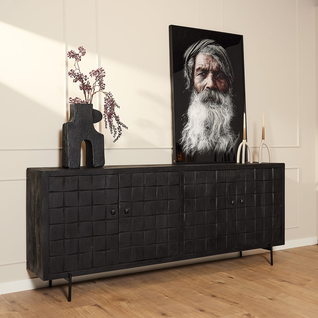 Sideboard Brandy Schwarz | 220 cm