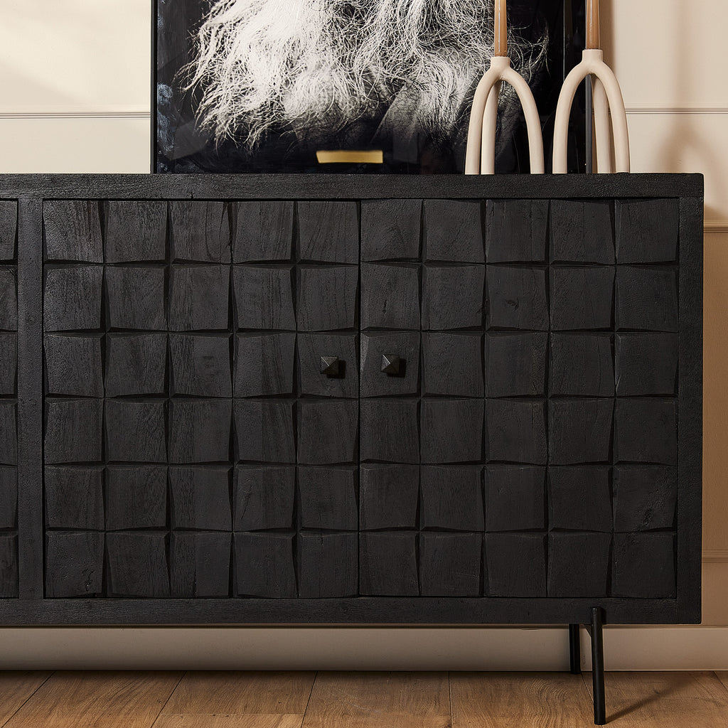 Sideboard Brandy Schwarz | 220 cm