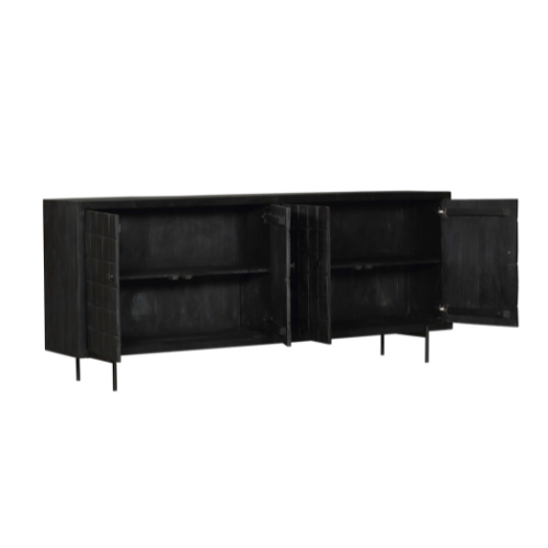 Sideboard Brandy Schwarz | 220 cm